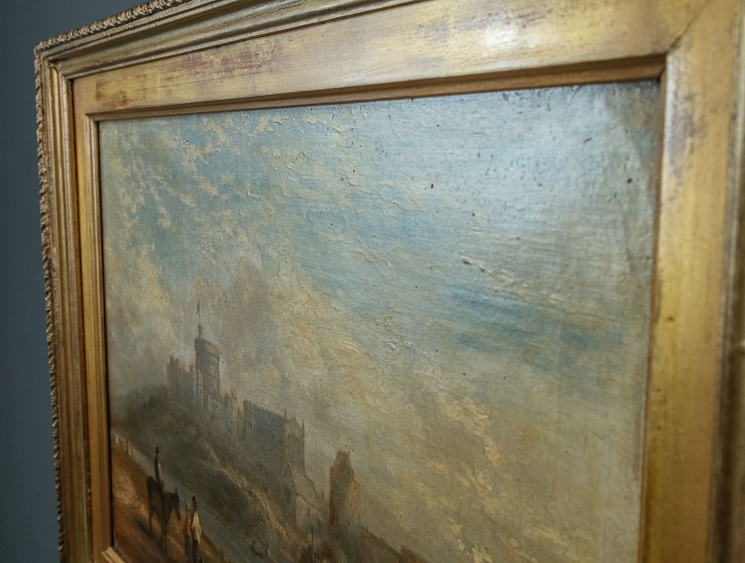 photo buy English Victorian Windsor Castle Landscape Oil Painting Picture By Thomas Whittle The Younger (Circa 1880)