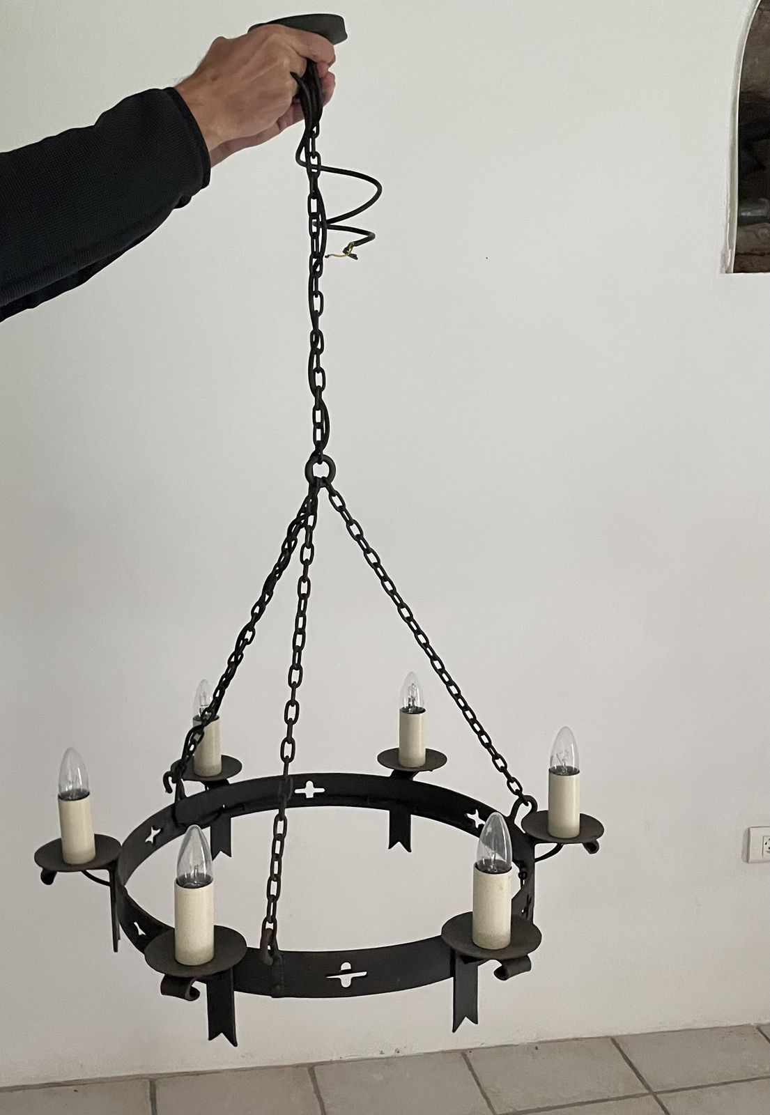 Gothic/Medieval Style Iron Chandeliers Set Of 4 photo furniture
