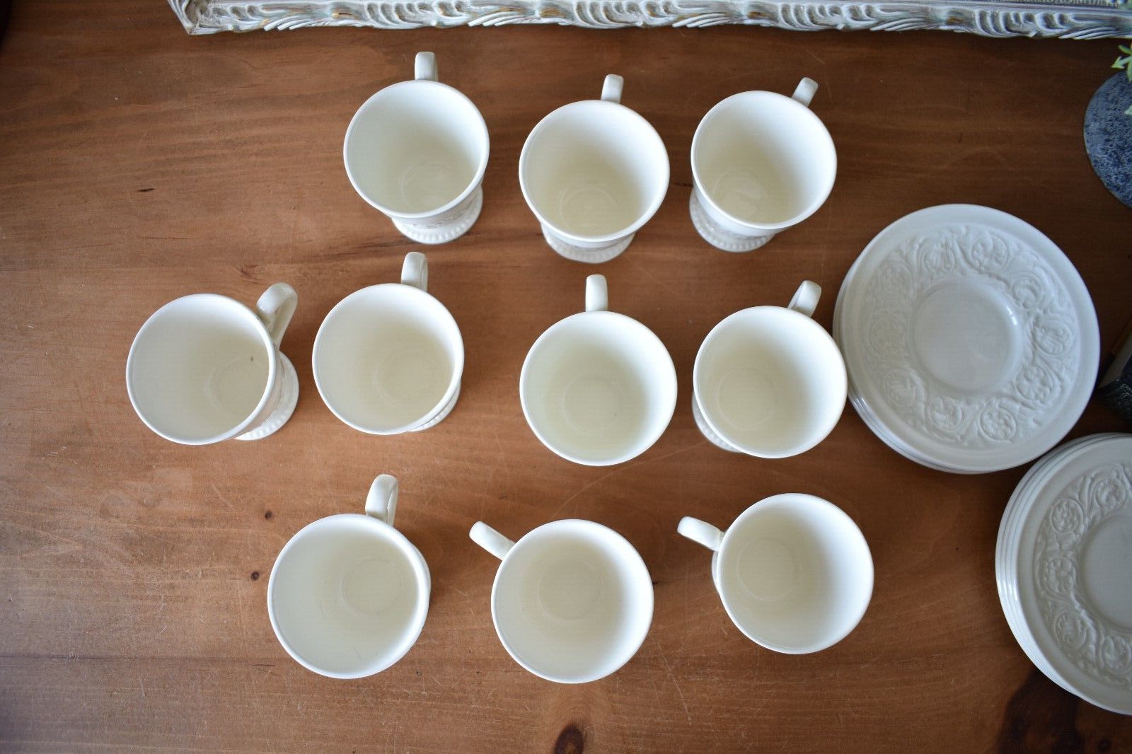 Wedgwood Etruria & Barlaston 'Patrician' Cup & Saucer Set & Coffee Pot 21 Pieces photo vinterior