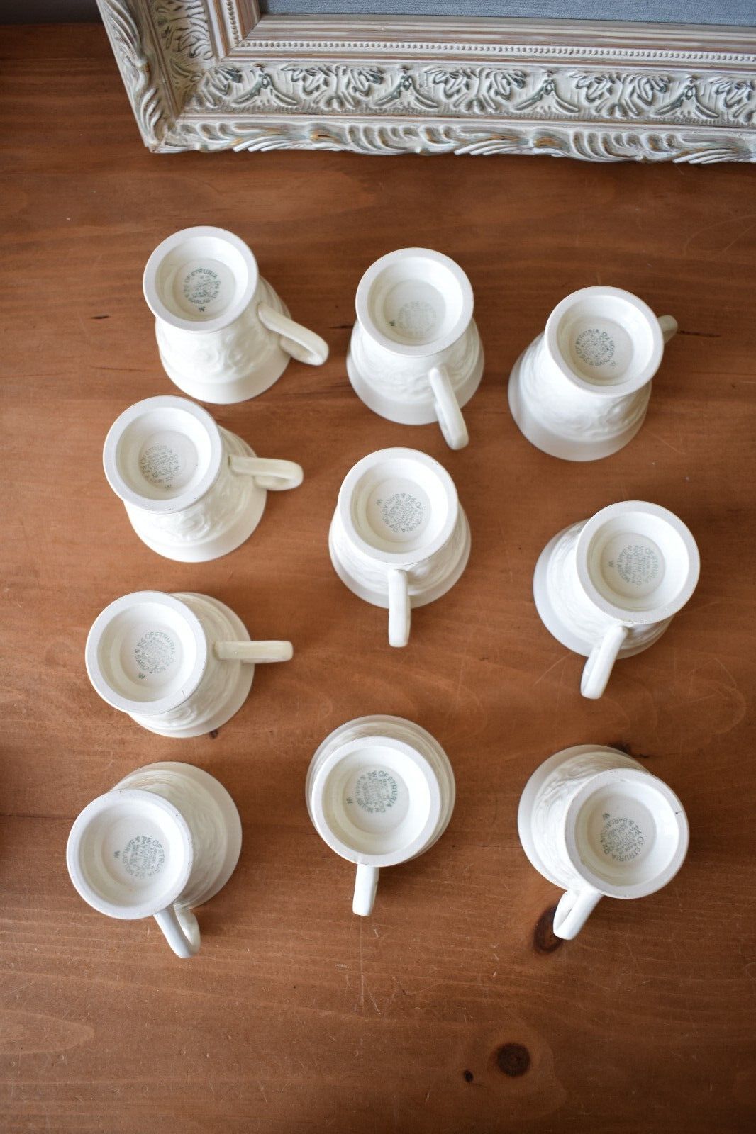 photo vinterior Wedgwood Etruria & Barlaston 'Patrician' Cup & Saucer Set & Coffee Pot 21 Pieces