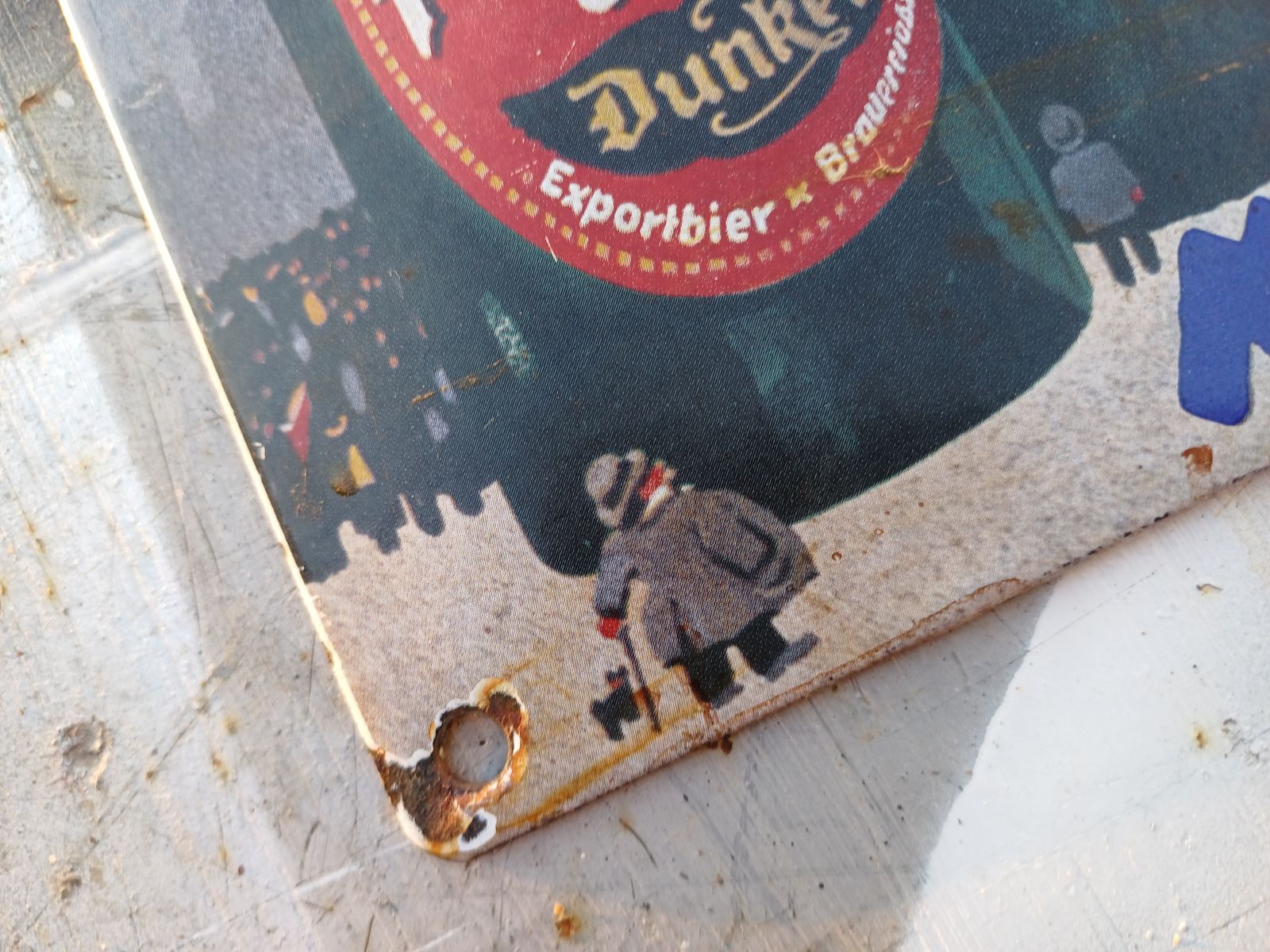 Paulaner Brau Munchen Beer Enamel Sign photo vintage