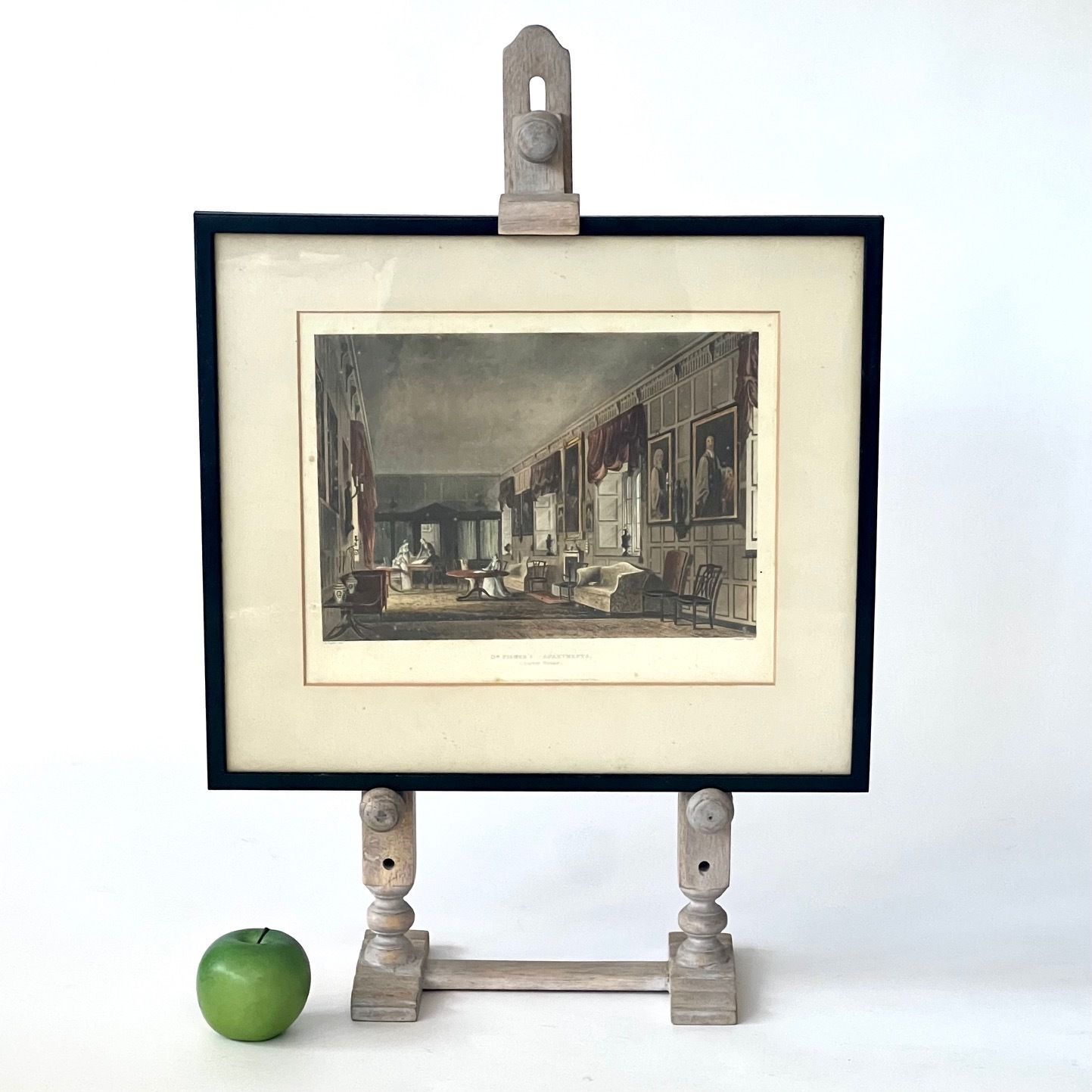 Aquatint Of Charter House, 1800s photo furniture