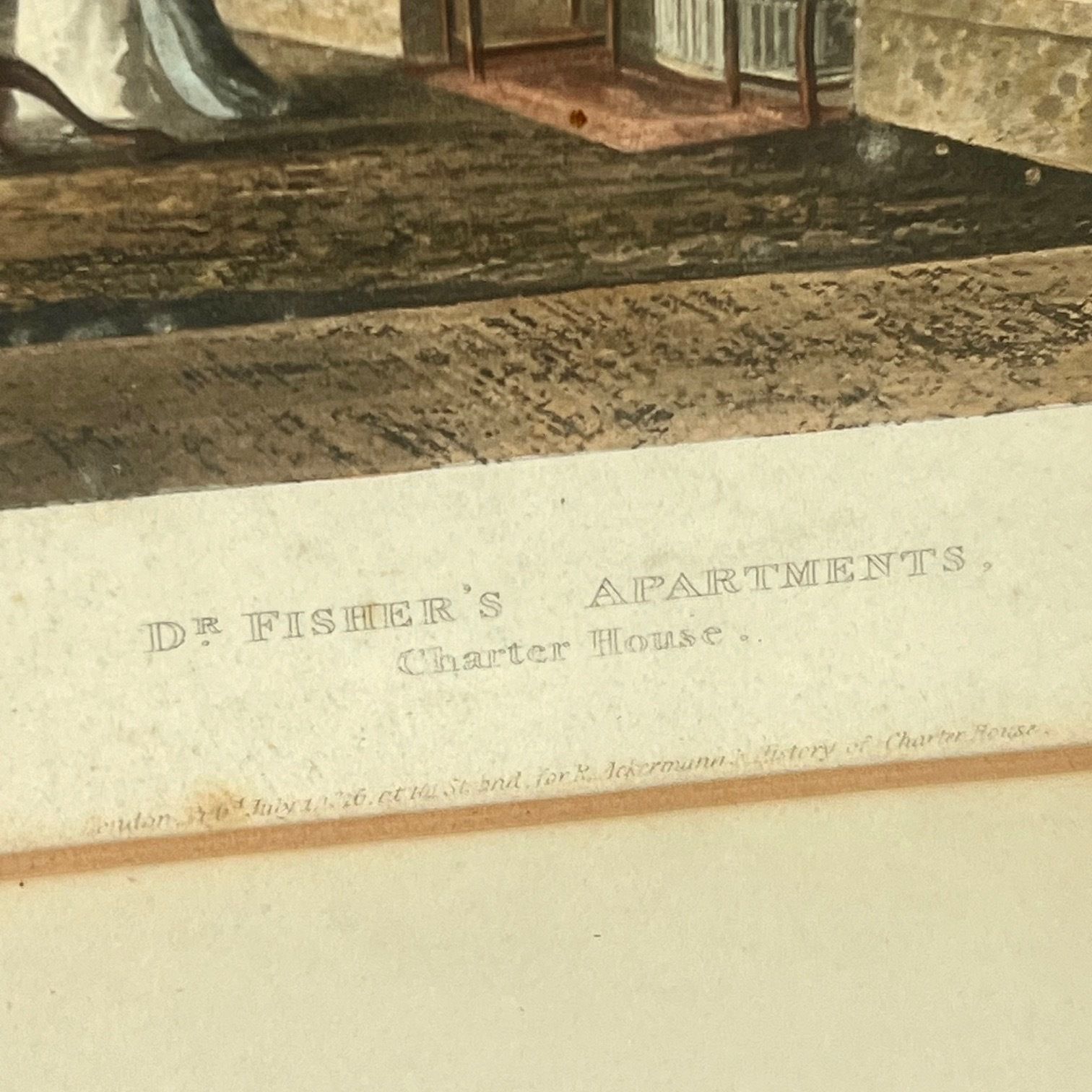 Aquatint Of Charter House, 1800s photo 75.0
