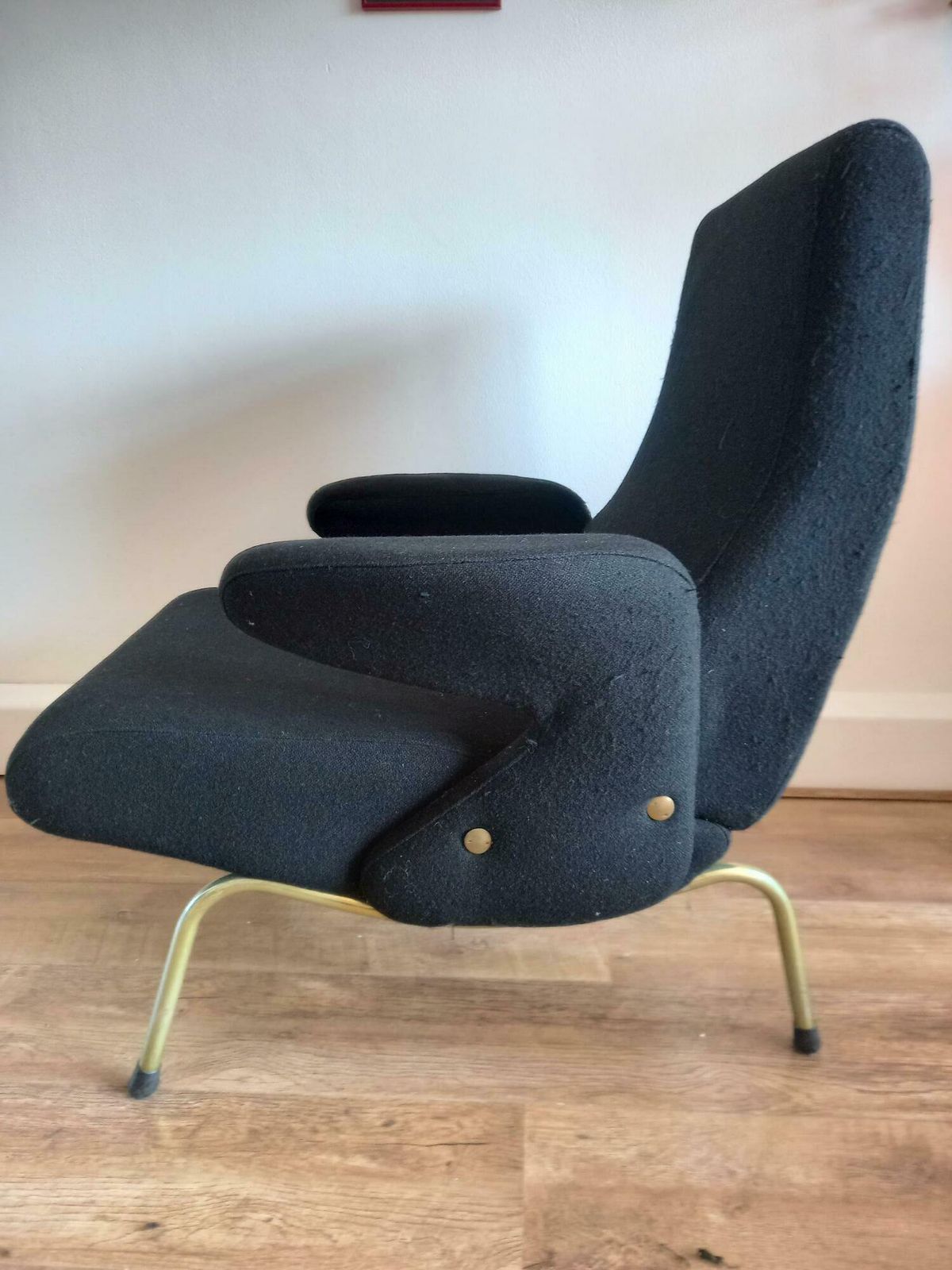 Vintage Black Erberto Carboni  Delfino Chair. 1950's. photo for sale