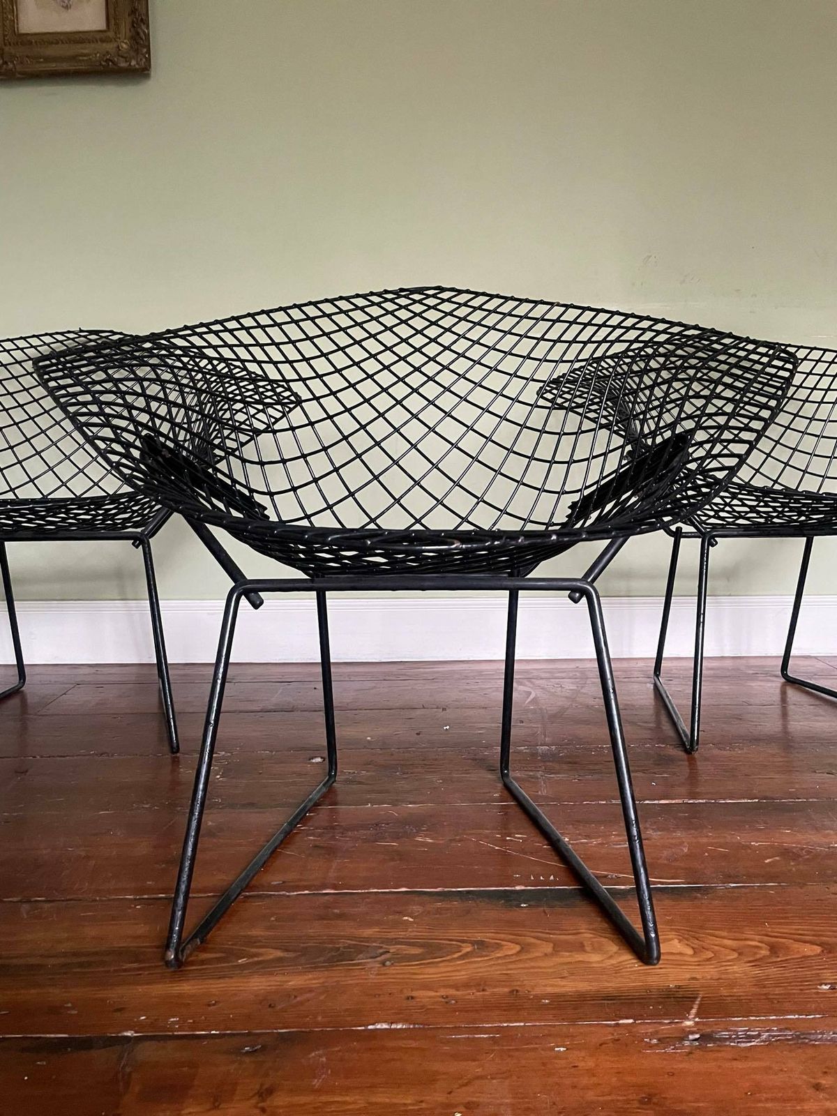 Vintage 1970s Harry Bertoia Diamond Chairs For Knoll   8 Available