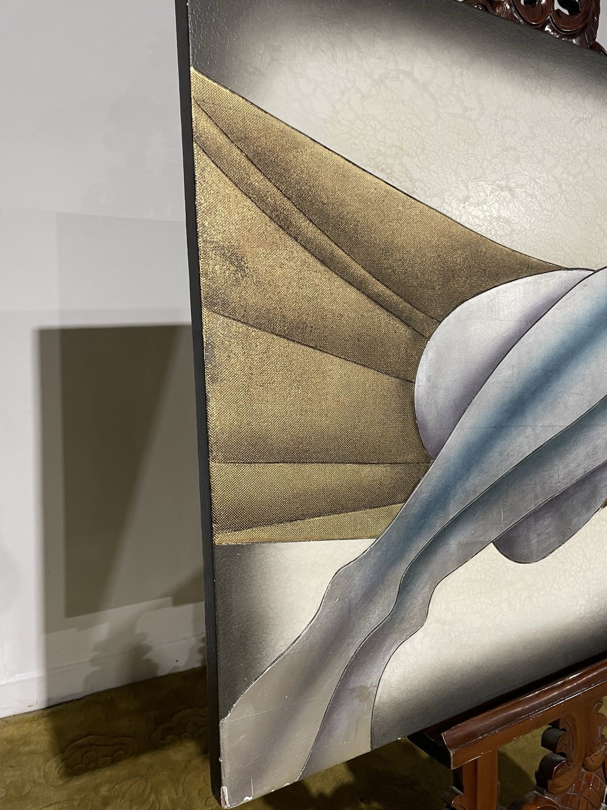 Contemporary Piece Of Art On Board Depicting A Female photo vinterior