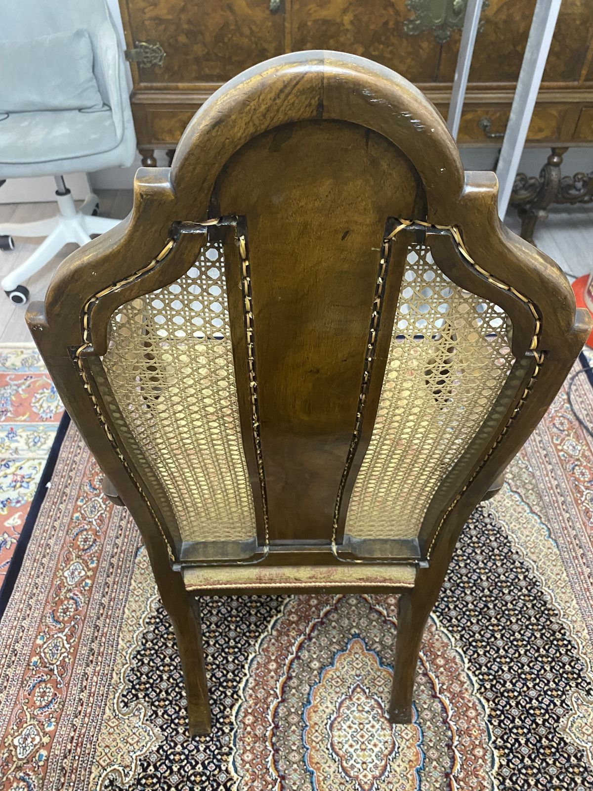 Set Of 2 Dining Chairs French Bergere With Armrests photo for sale