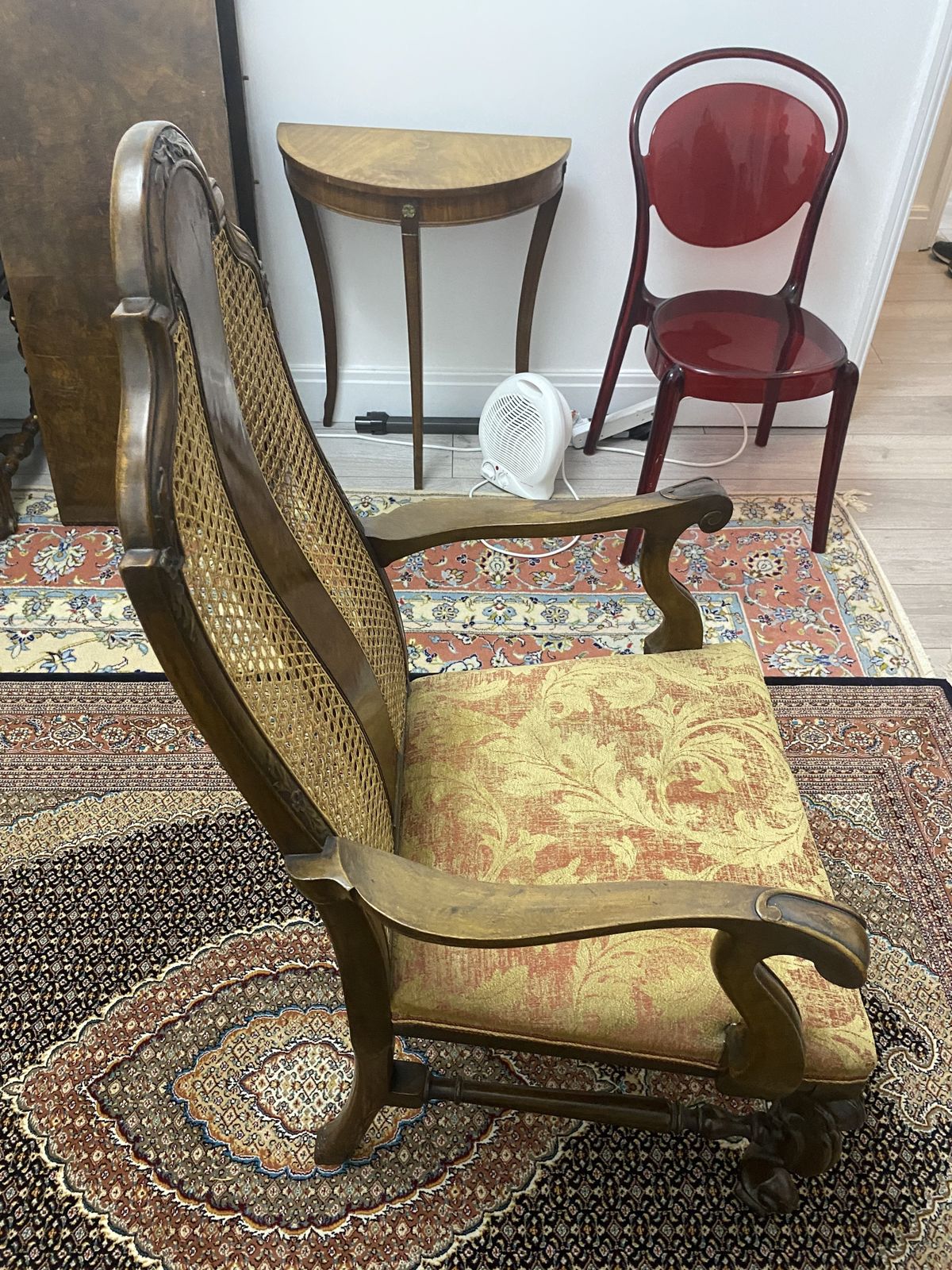 Set Of 2 Dining Chairs French Bergere With Armrests photo Furniture