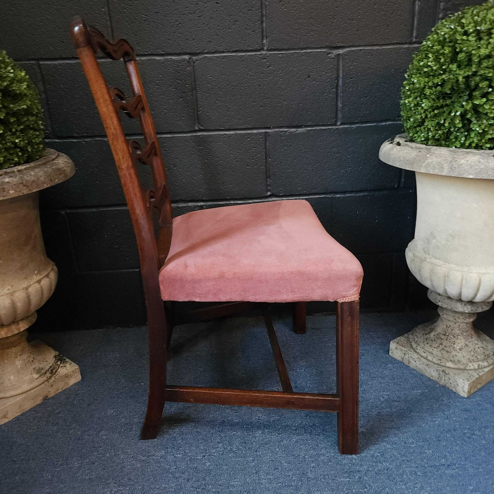 Set Of Six George III 'Wavy' Ladderback Mahogany Dining Chairs photo buy