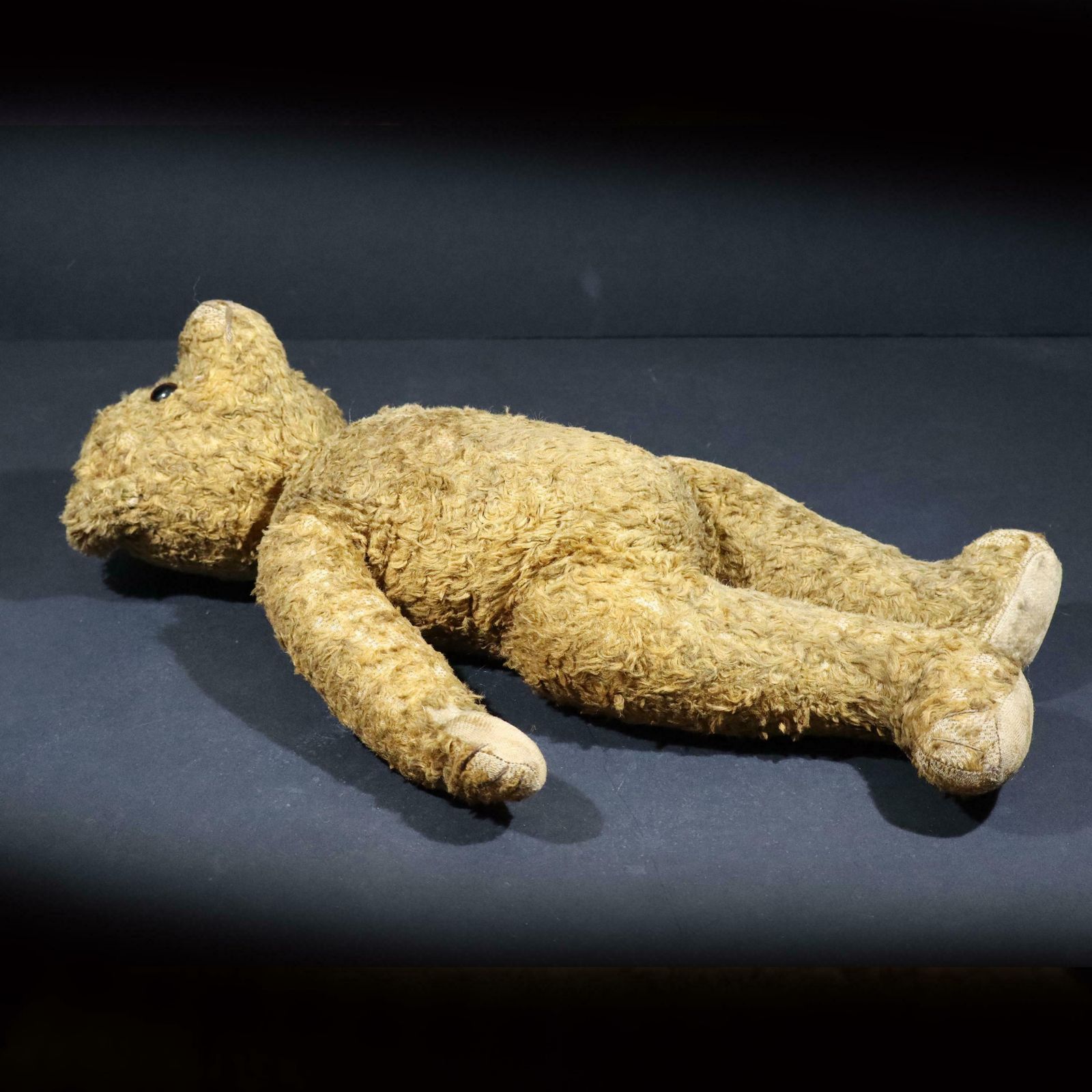 Antique French Teddy Bear Mohair Plush Toy With Glass Eyes photo for sale