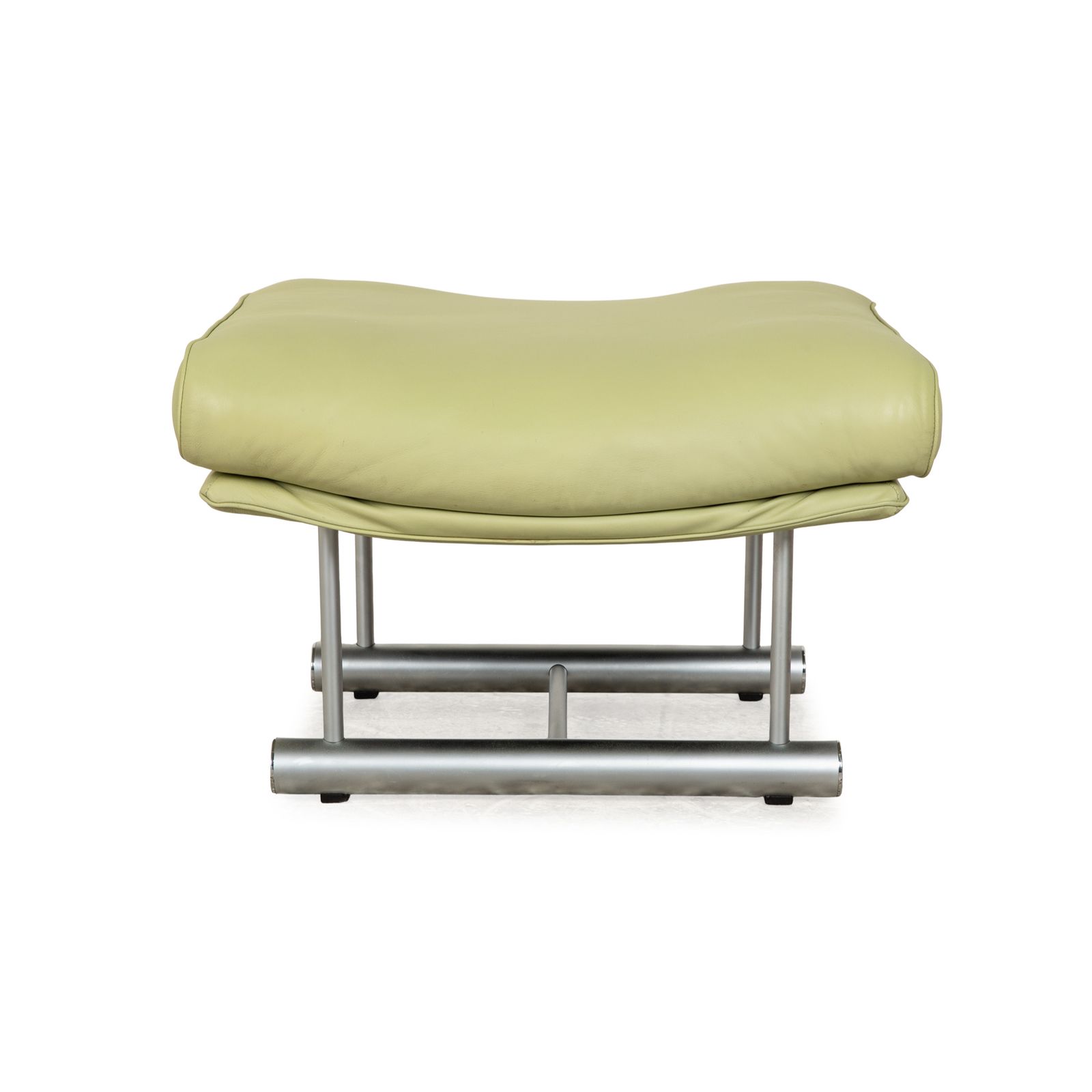 Rolf Benz 6500 Leather Stool Green Yellow photo vinterior