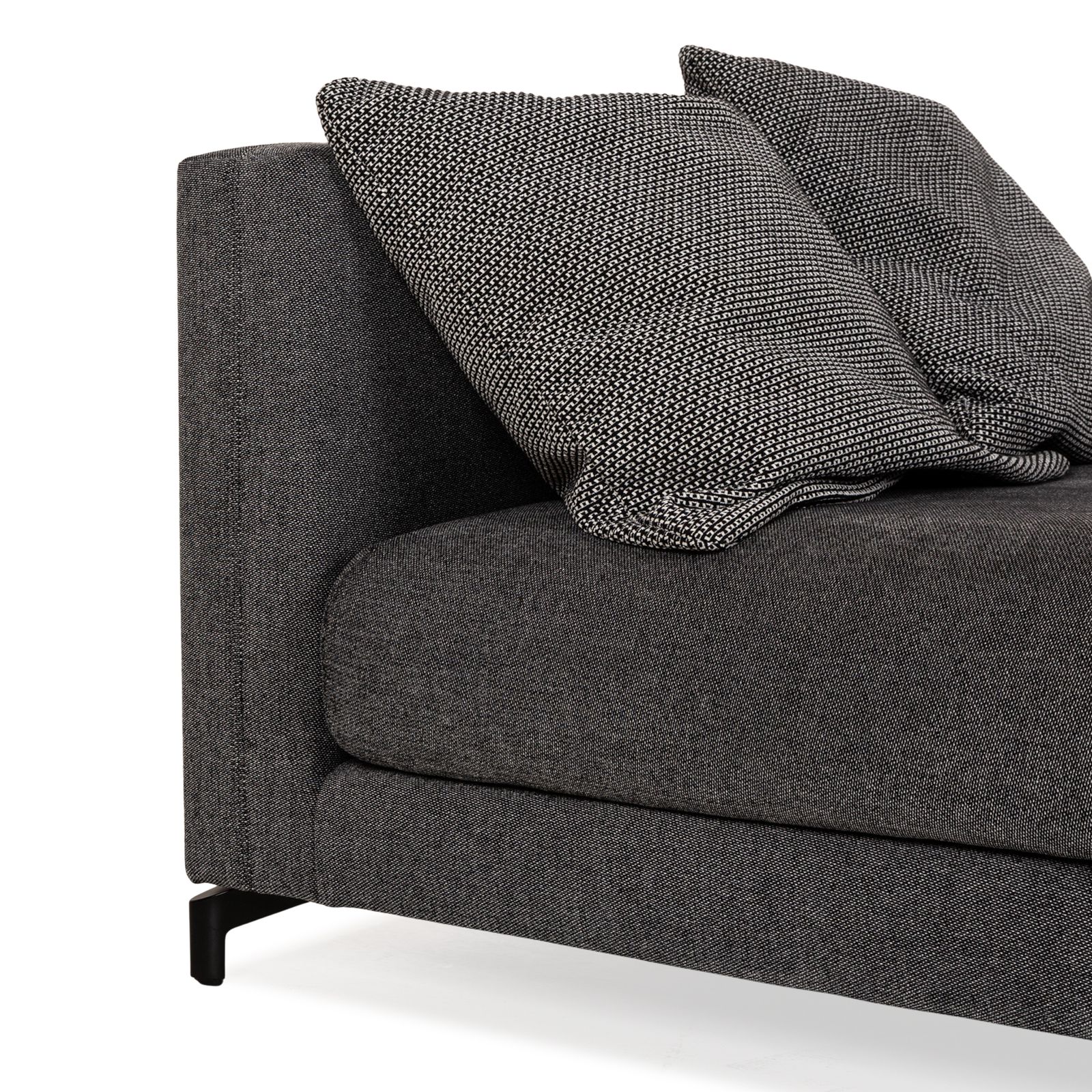 Rolf Benz Nuvola Fabric Lounger Grey Black Daybed photo for sale