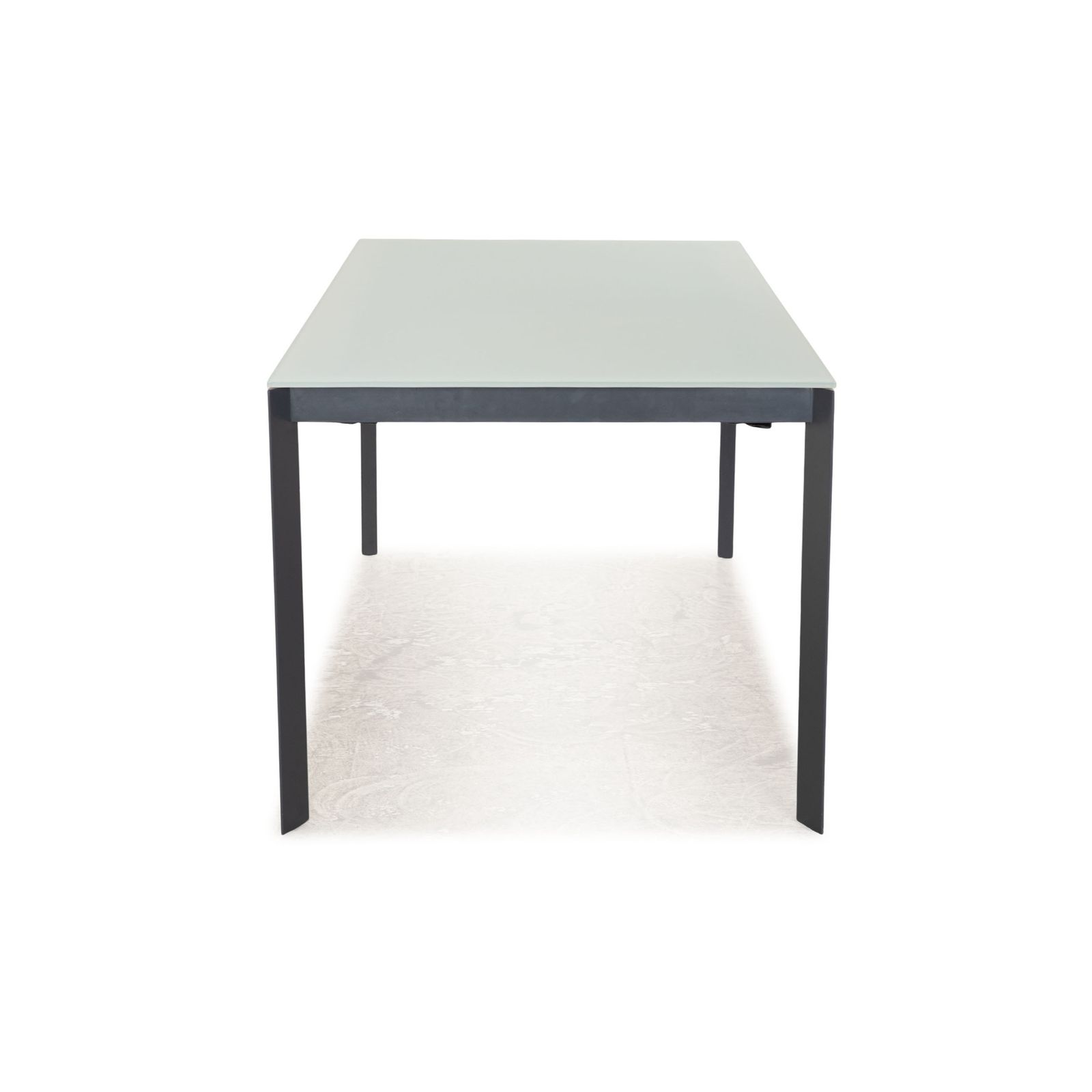 Mobilier Table à manger Bonaldo Twice en verre blanc mat, extensible 180/225/270 x 76 x 90 cm photo