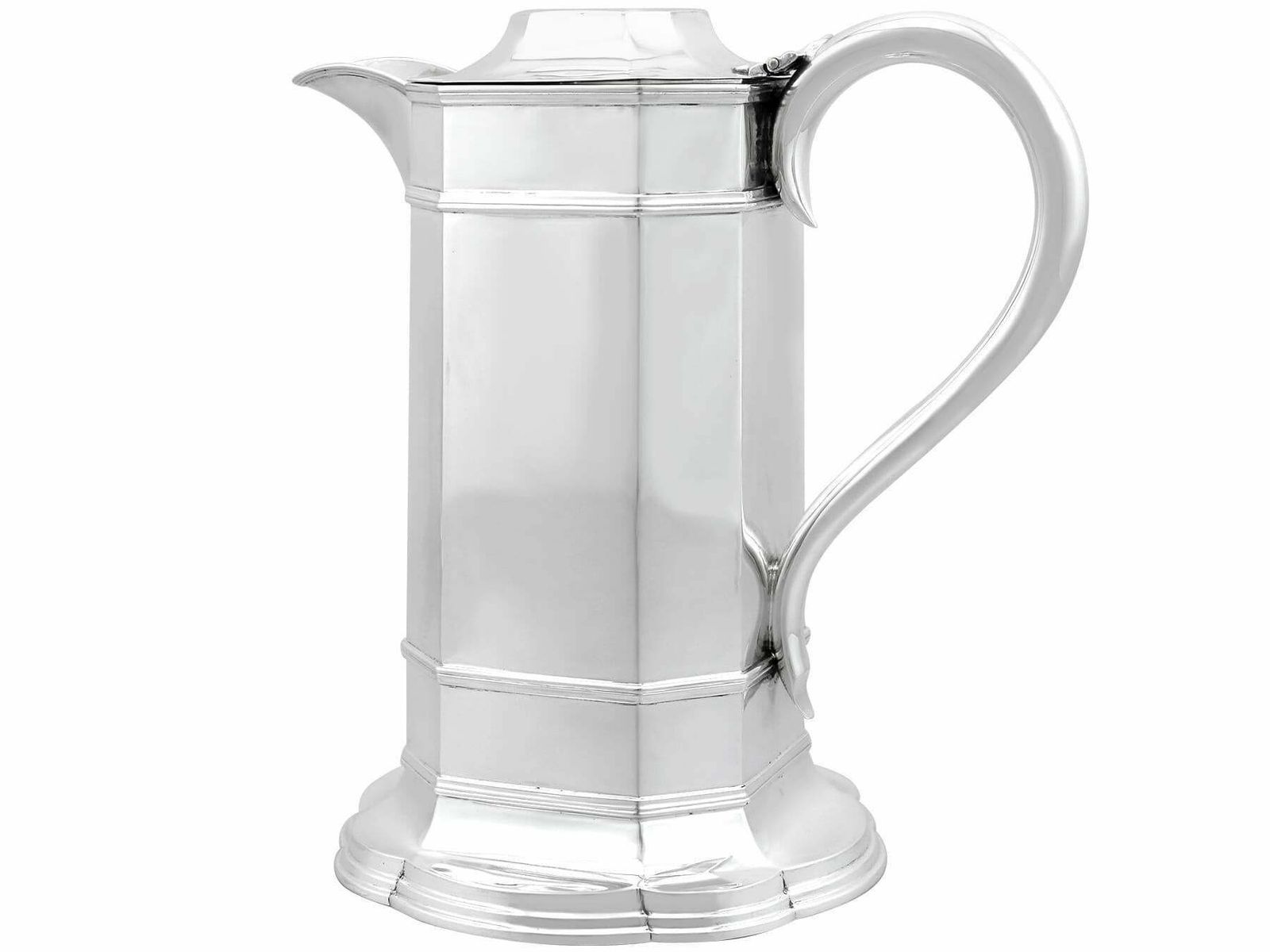 Antique Edwardian Sterling Silver Wine Flagon (1903) photo 2494.0
