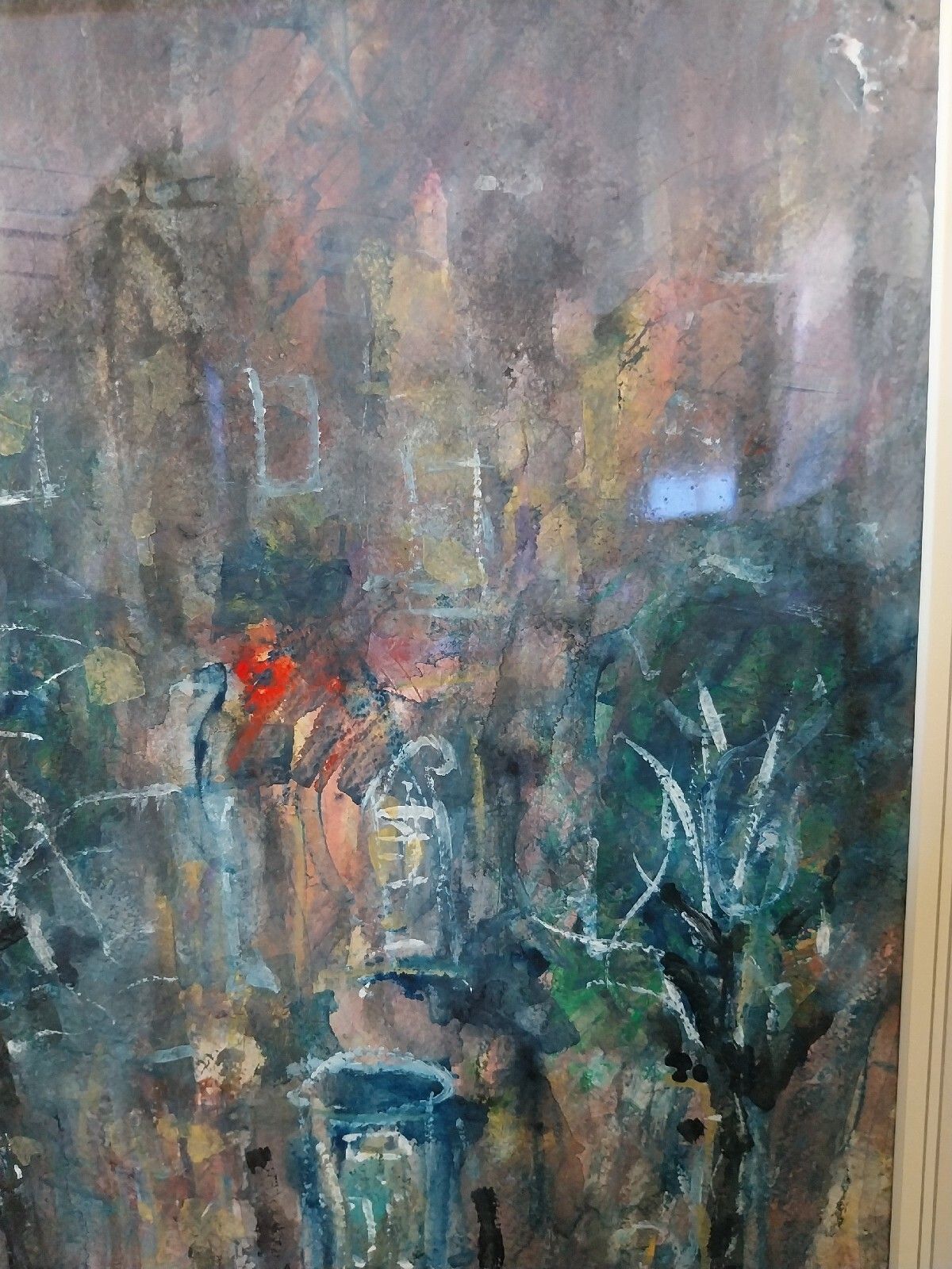Impressionist Contemporary Art Rutland  Michael Gibbison Watercolour Paris City photo for sale