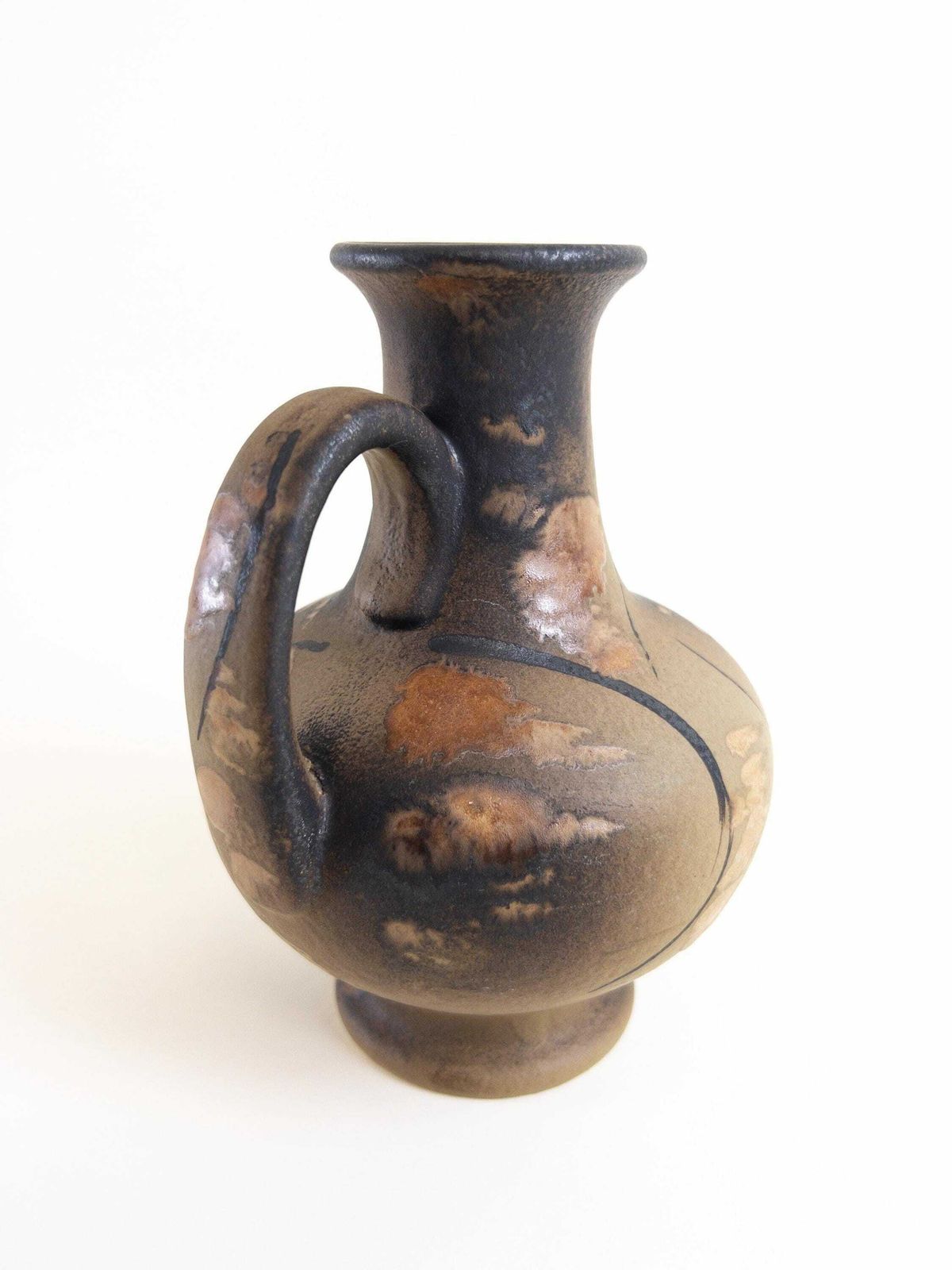 Ruscha Art Kyra Vase K 32   West German Pottery Vase With Handle   Ruscha Ceramic Vase By Heinz Siery photo vinterior