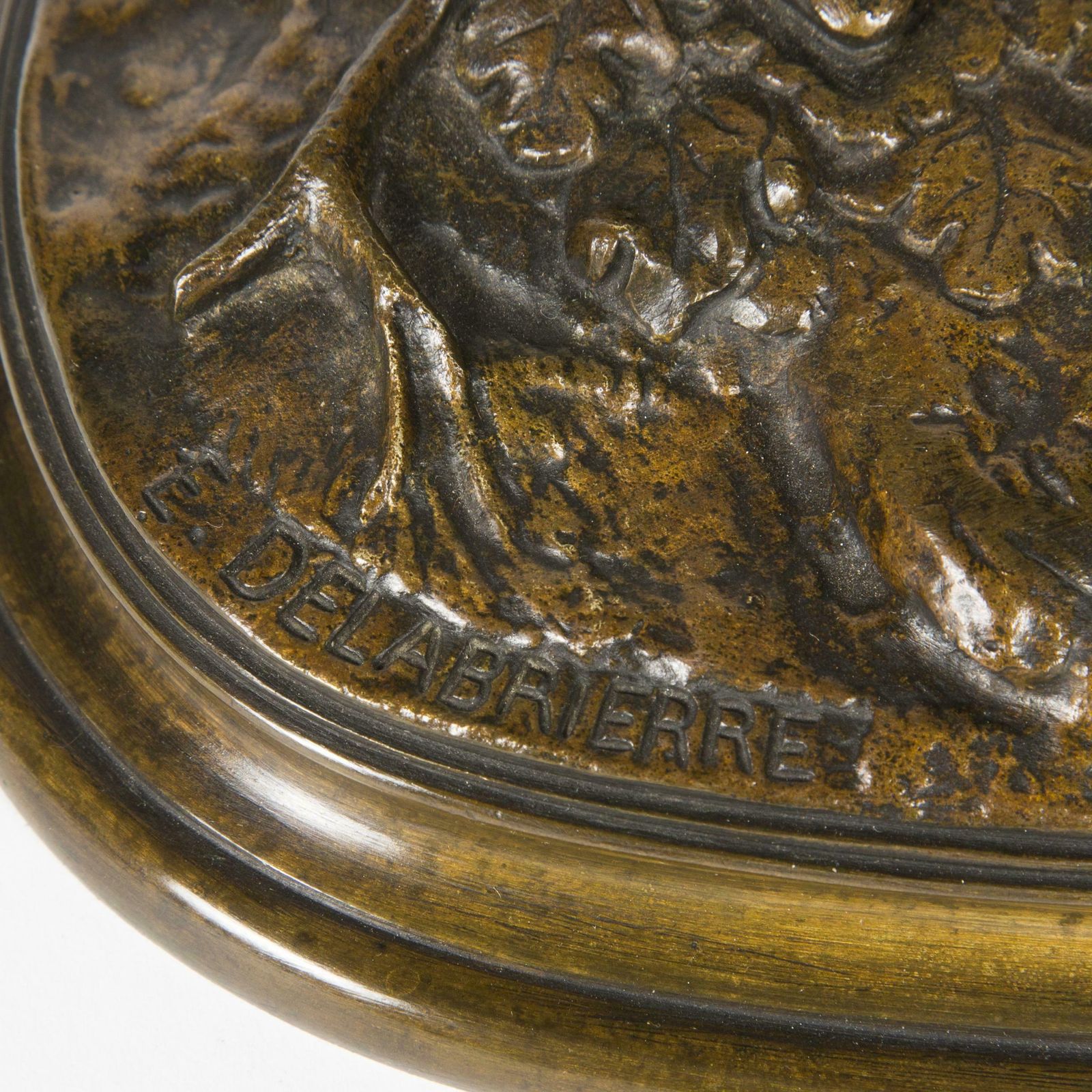 Patinated Bronze Sculpture By Edouard Delabrierre, Napoleon III Period. photo Art