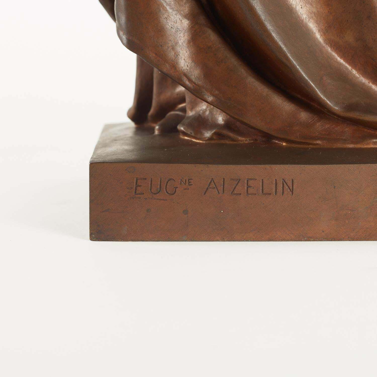 photo vinterior Bronze Sculpture By Eugène Aizelin, 19th Century, Napoleon III Period.