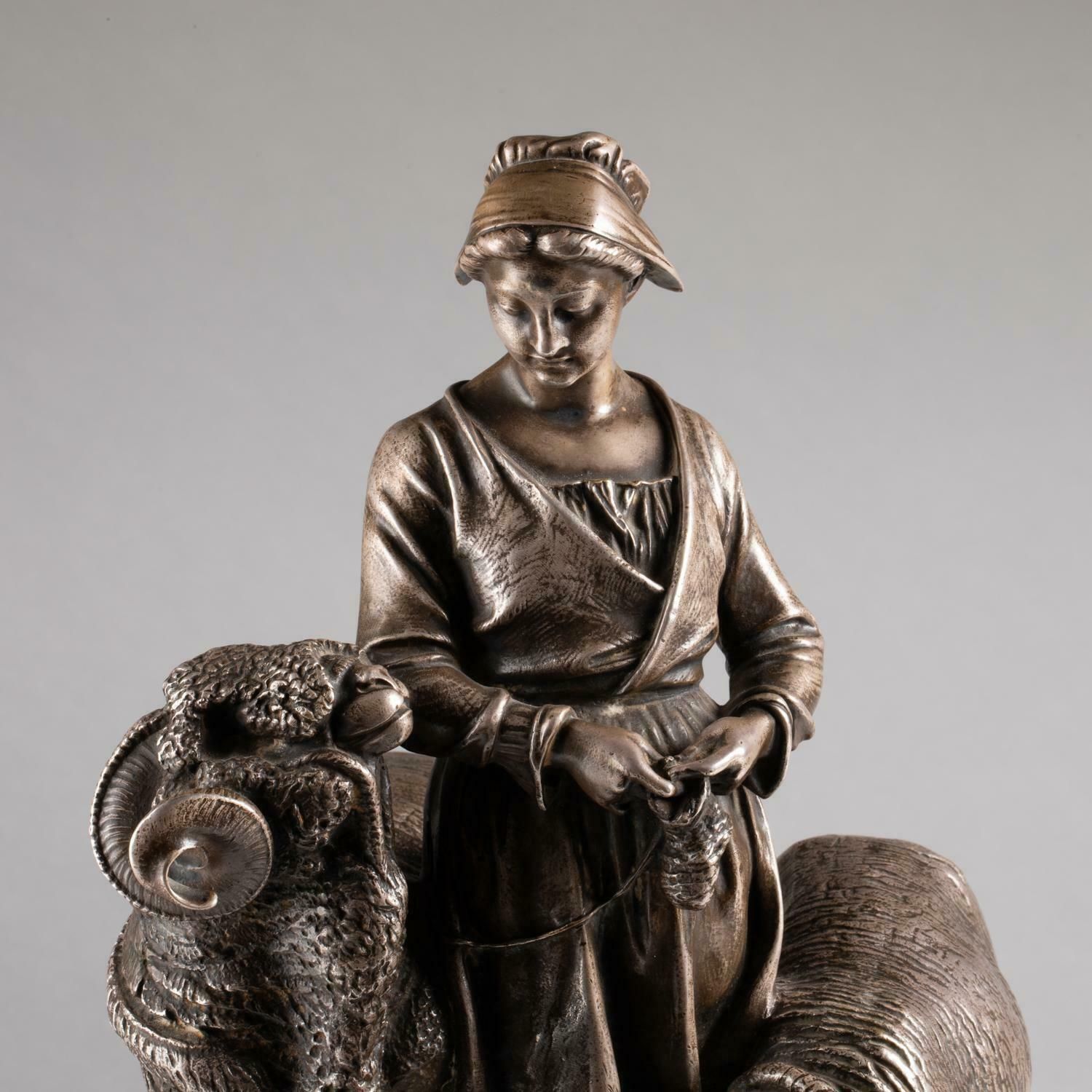 Christofle Sculpture Of A Trophy, 19th Century, Napoleon III Period. photo Art