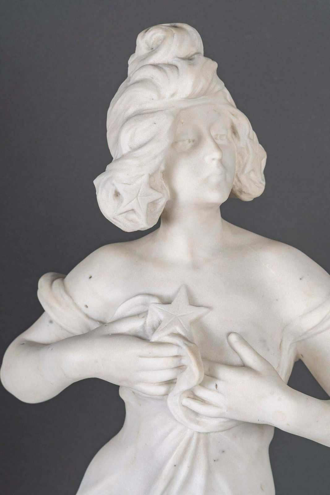 Art Nouveau White Marble Sculpture, Circa 1900. photo 6746.0