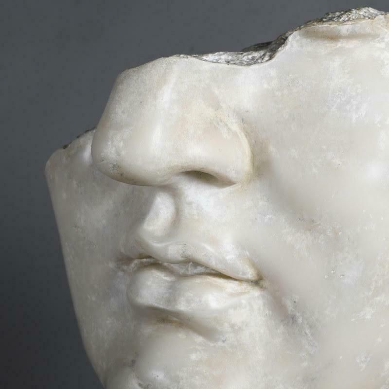 Sculpture Of A Head Of Apollo In The Hellenistic Style, 21st Century. photo Art