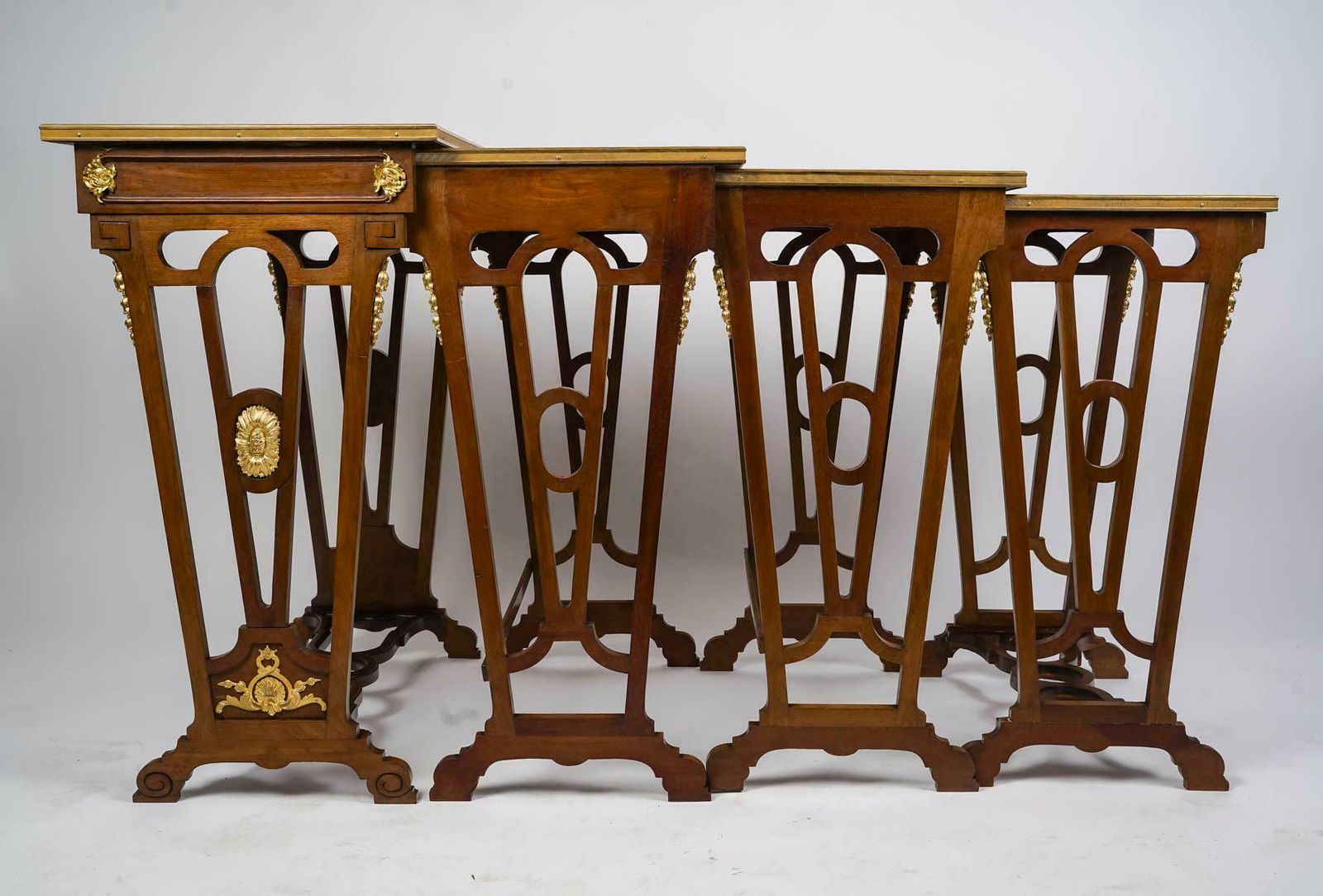 Suite Of 4 Nesting Tables, 19th Century, Napoleon III Period. photo 5056.0