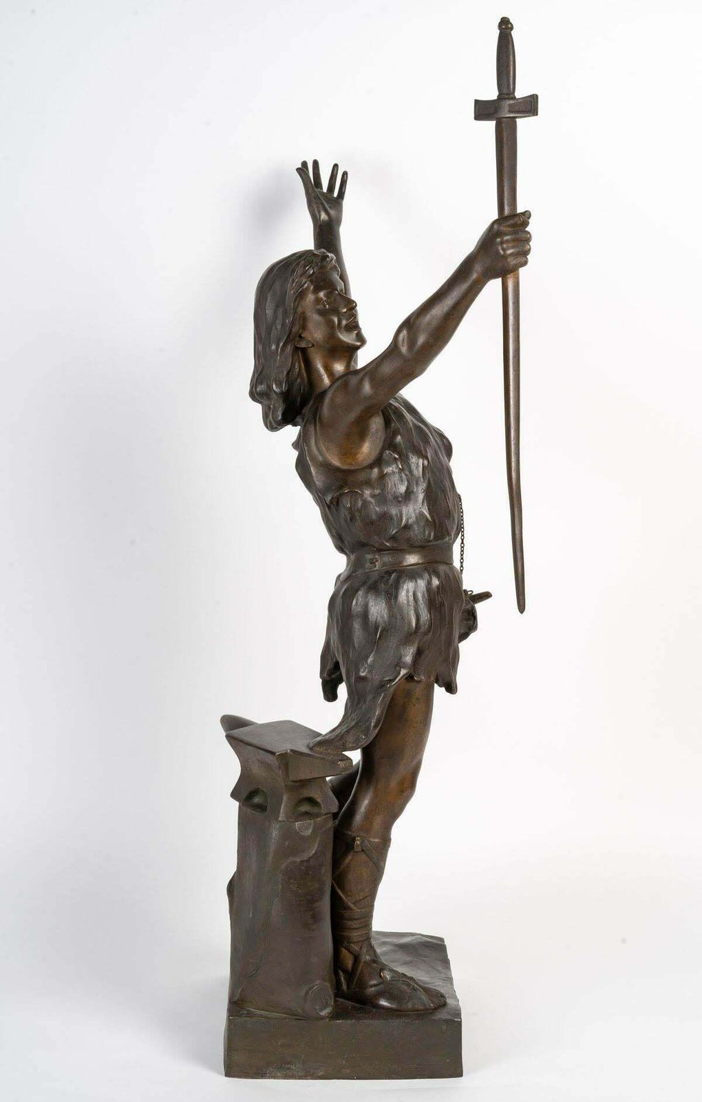 Regule Sculpture Of Siegfried In The Napoleon III Style, Circa 1900. photo vintage