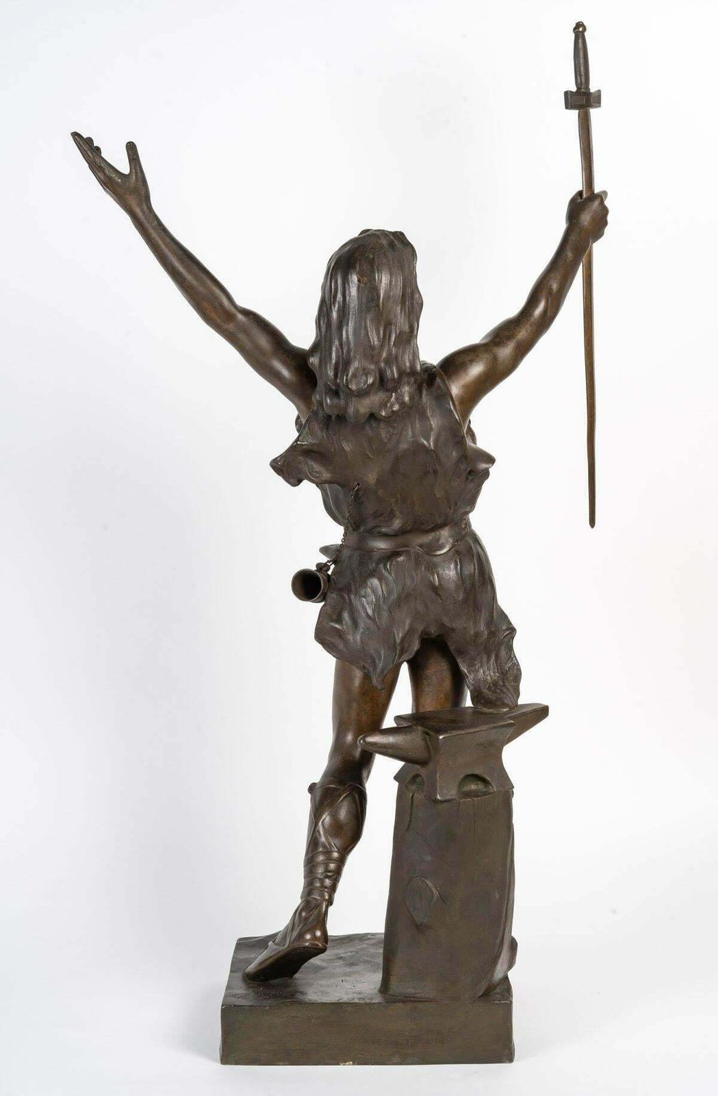 photo furniture Regule Sculpture Of Siegfried In The Napoleon III Style, Circa 1900.