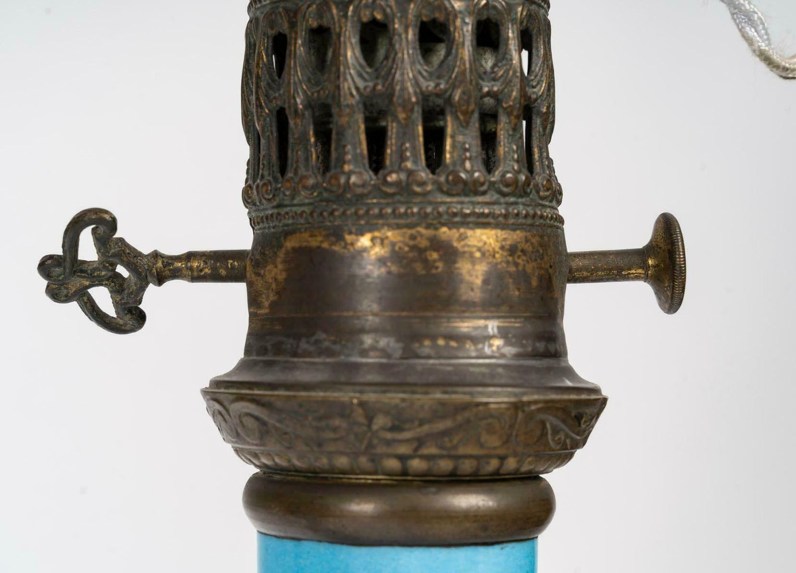 Pair Of Oil Lamps Mounted As Table Lamps, Napoleon III Period, 19th Century. photo buy