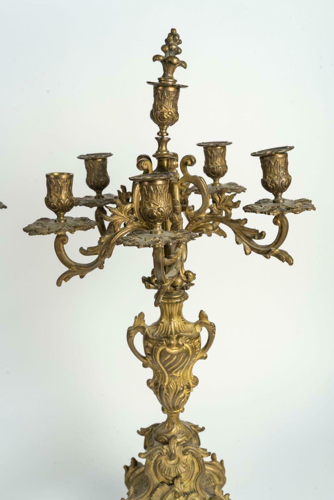 An Important Pair Of Bronze Candelabra From The 19th Century. photo furniture