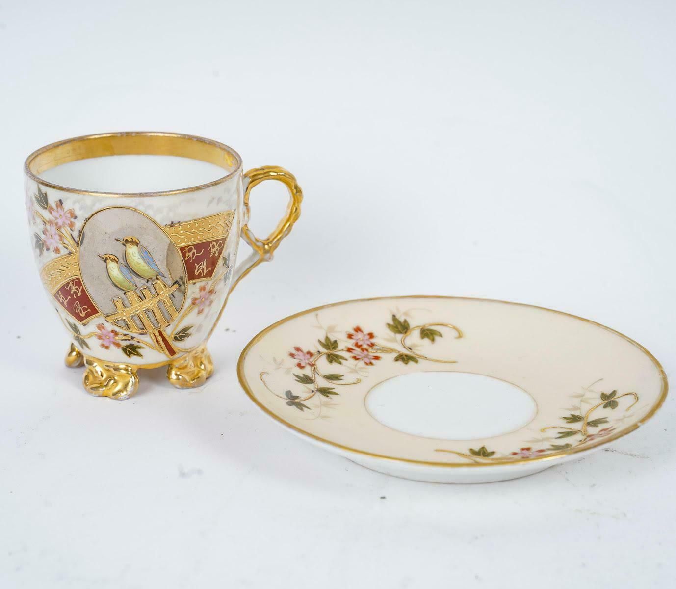 photo furniture Austrian Porcelain Coffee Service, 19th Century, Napoleon III Period