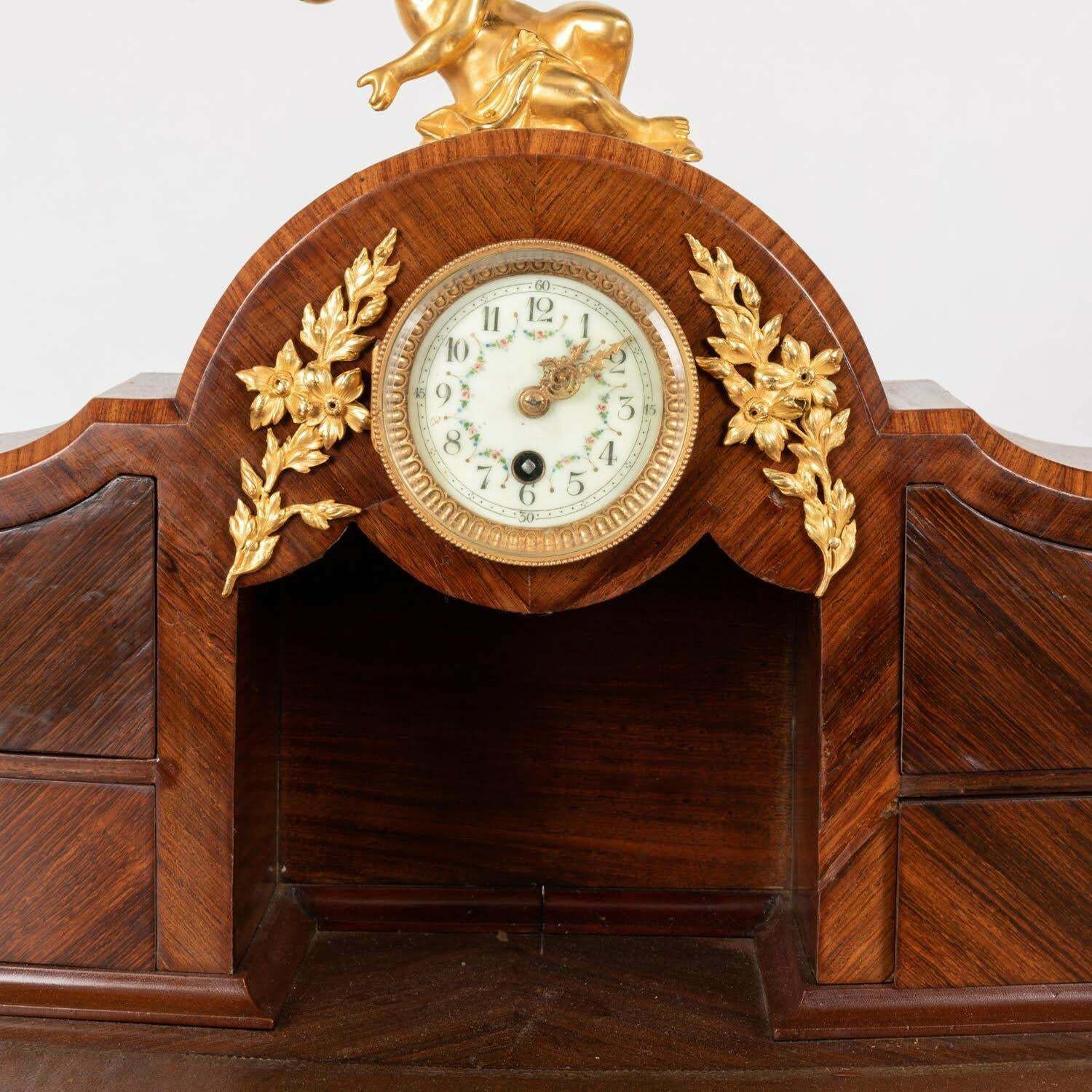 A 19th Century Lady's Desk In Marquetry And Gilt Bronze, Louis XV Style. photo buy