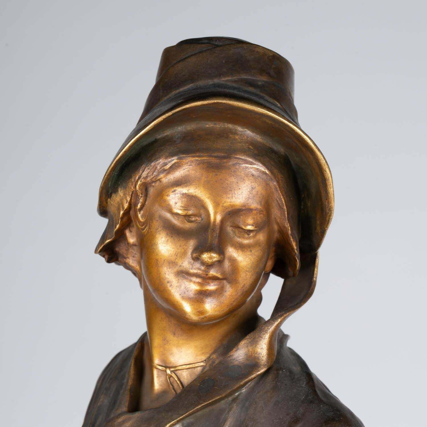 Sculpture In Patinated Bronze Signed Antonin Mercié, 19th Century. photo for sale