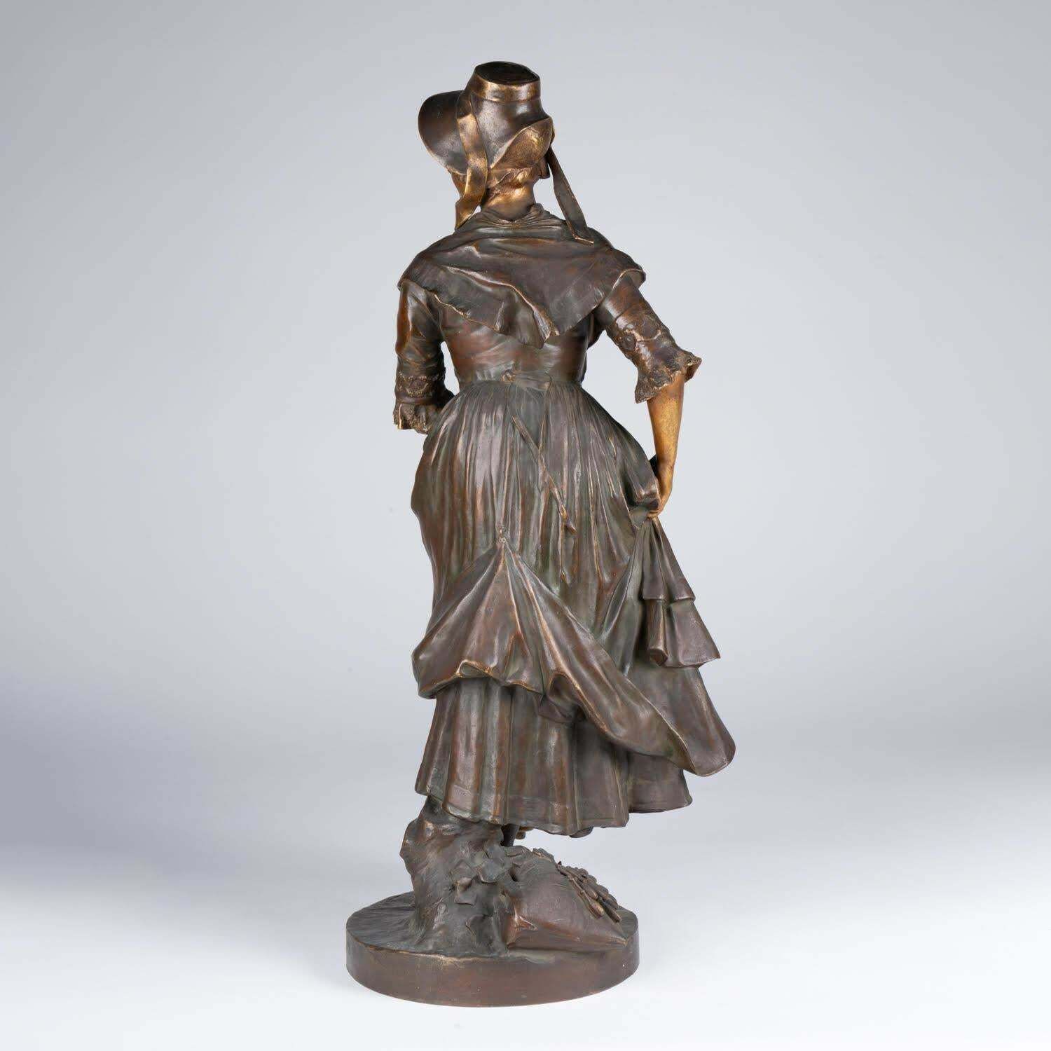 Sculpture In Patinated Bronze Signed Antonin Mercié, 19th Century. photo Art