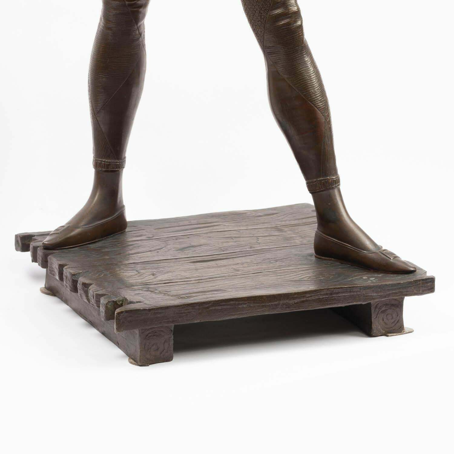 A Large Bronze Sculpture Of The Harlequin By Paul Dubois, 19th Century. photo buy