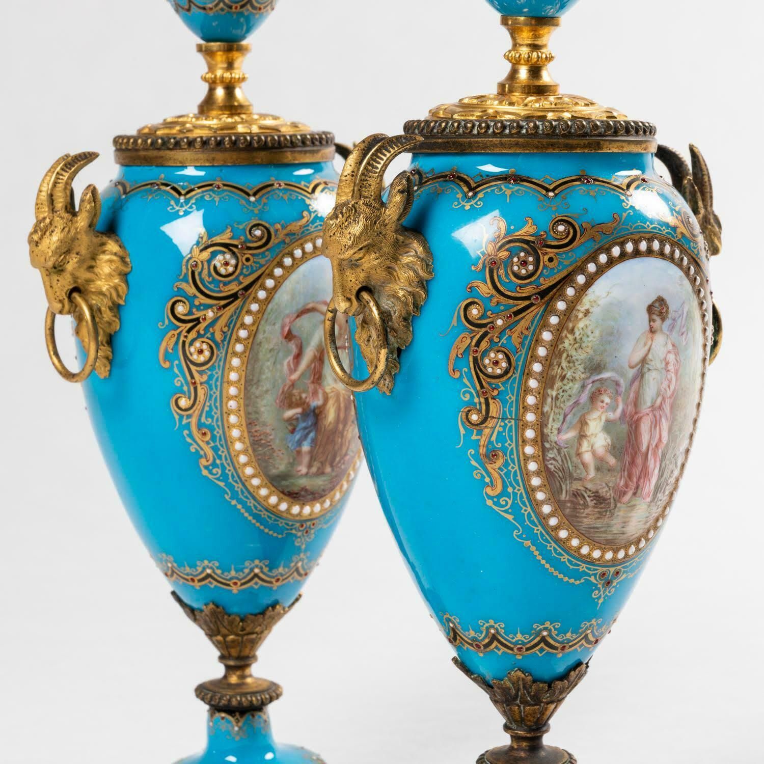 Home Decor Pair Of Cassolettes Convertible Into Candleholders, 19th Century. photo