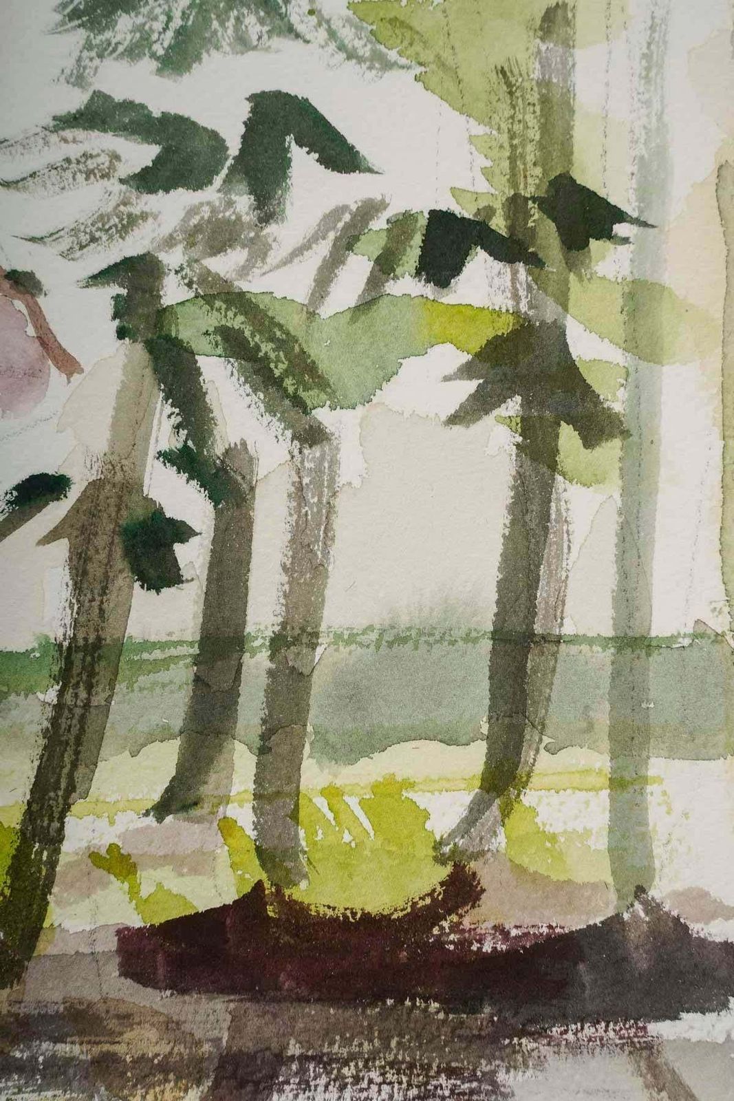 Watercolour In The Asian Style, 20th Century. photo Art