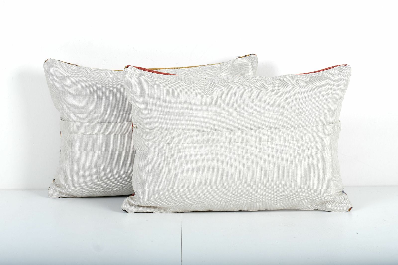 Cottage Decor Kilim Lumbar Pillow Cover, Set Of Two Unique Patterned Throw Lumbar Pillow, Handmade Turkish Lumbar Pillow photo for sale