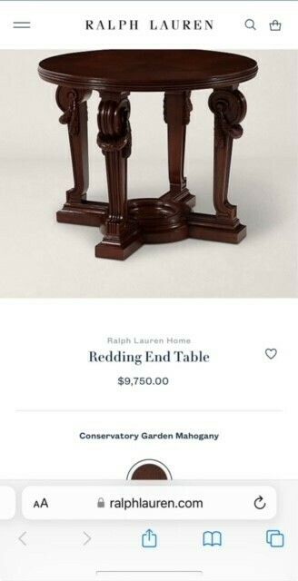 Ralph Lauren Redding End Table photo furniture