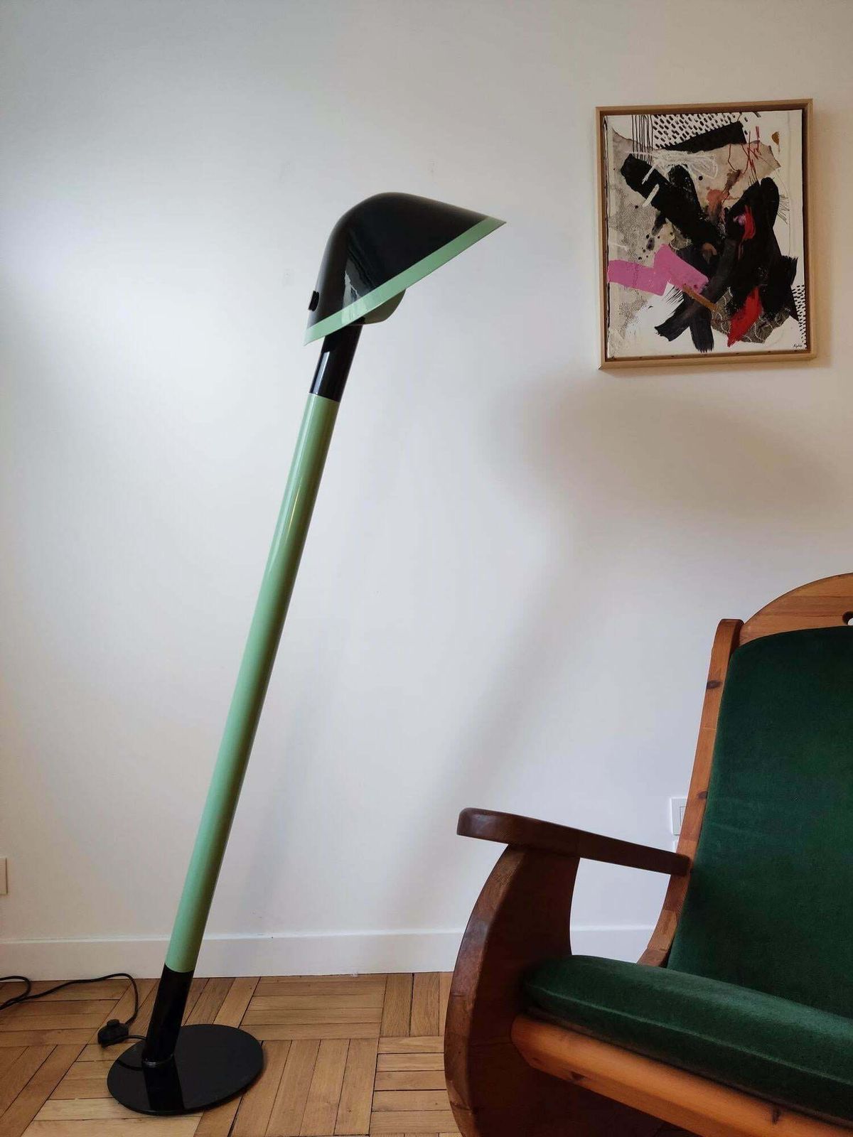 Lacquered Floor Lamp   The Man Who Leans   France 1970 photo buy