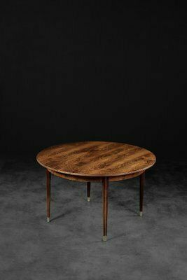 photo for sale Vintage Danish Round Wood Folding Dining Table By Agner Christoffersen For N.C. Christoffersen, 1948