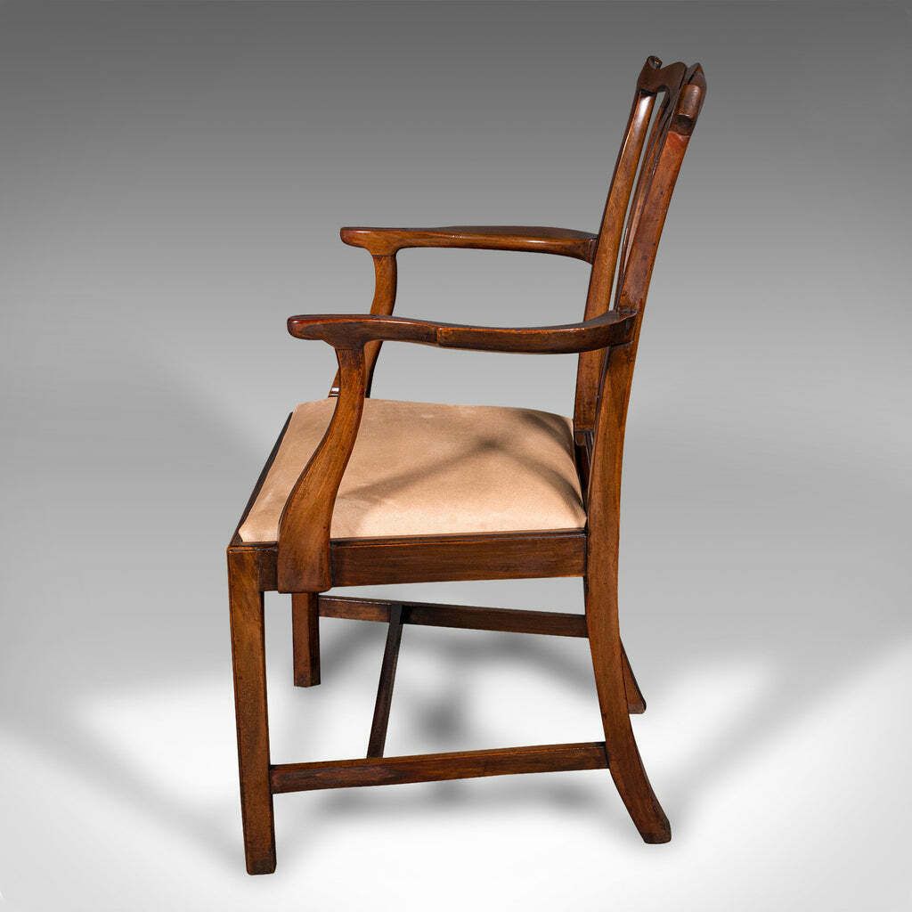 Antique Drawing Room Elbow Chair, English, Carver, Chippendale Taste, Georgian photo 1195.0
