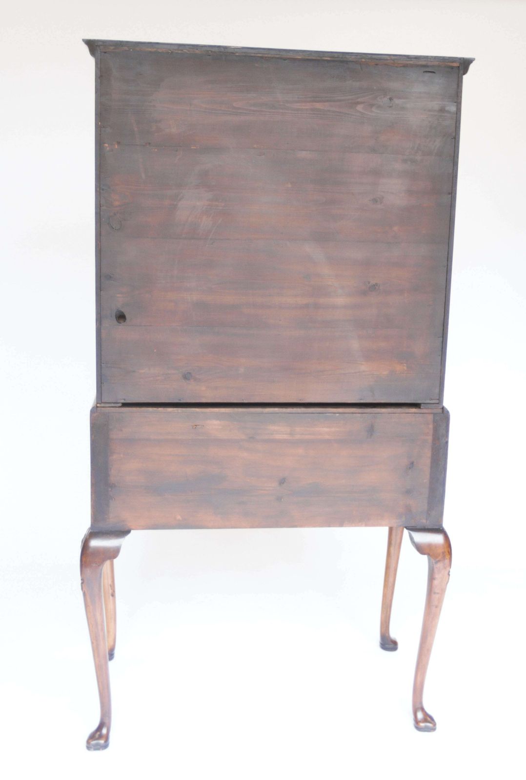 Queen Anne Revival Walnut Chest On Stand Circa 1920s photo vintage