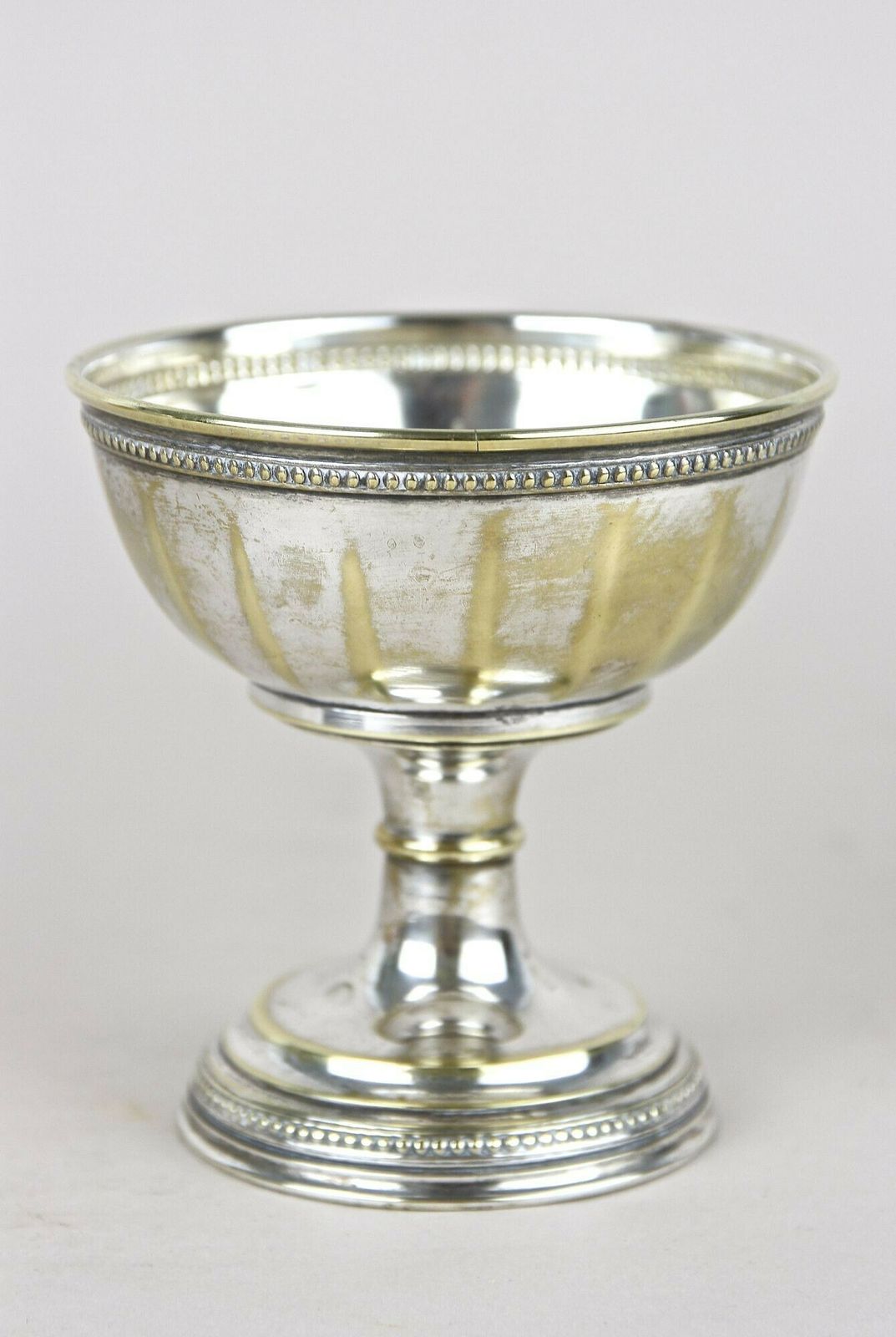 photo vintage Art Nouveau Silvered Brass Goblets On Tray By Argentor, 20th Century, At Ca. 1910