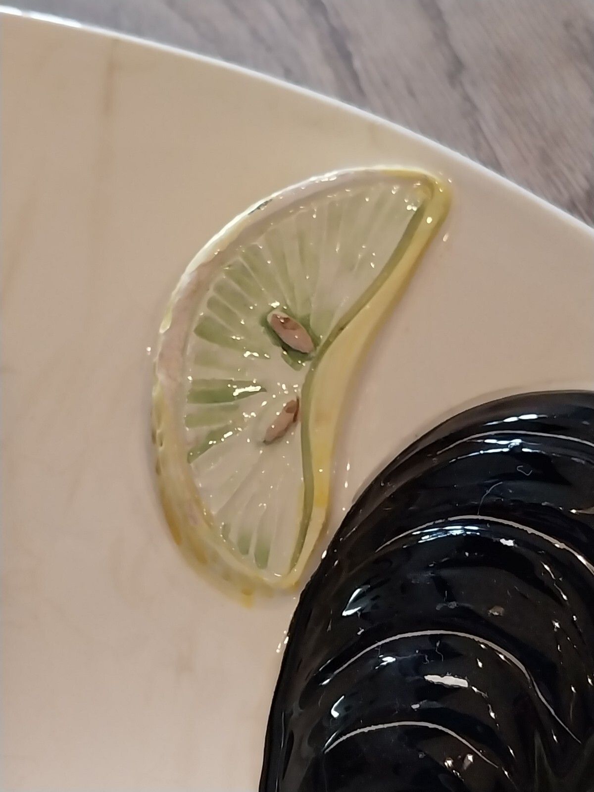 Vintage Bassano Majolica Large Oval Seafood Platter Plate Italy Veneto Rare 70s photo vinterior
