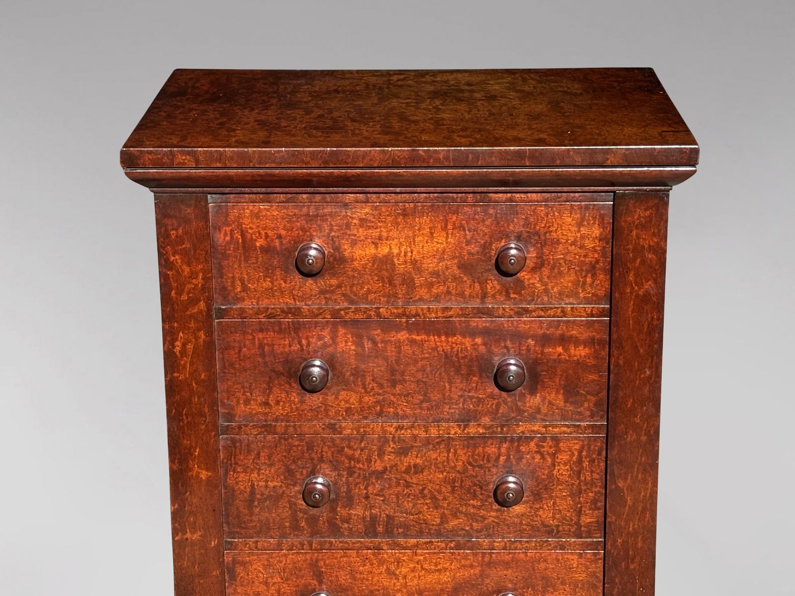 Early 19th Century Georgian Mahogany Wellington Chest Of Drawers photo Furniture