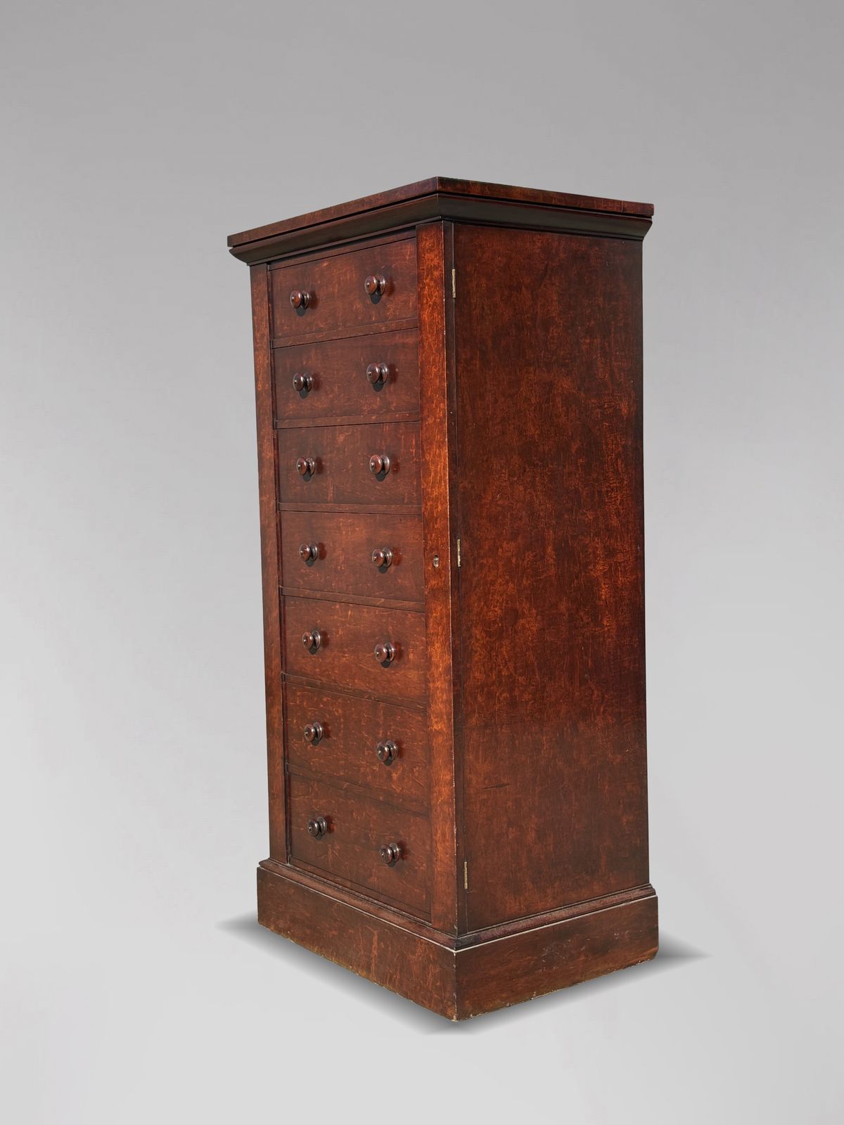 Early 19th Century Georgian Mahogany Wellington Chest Of Drawers photo buy