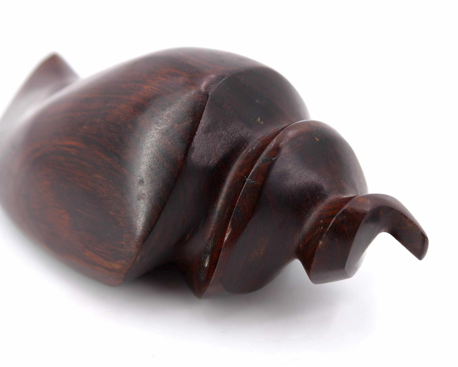 Pair Of Wooden Seashell Sculptures, Exotic Wood, 1970s / Paperweight, Vintage, Boho Chic Bohemian Folk, Conch, Cabinet Of Curiosities photo vinterior