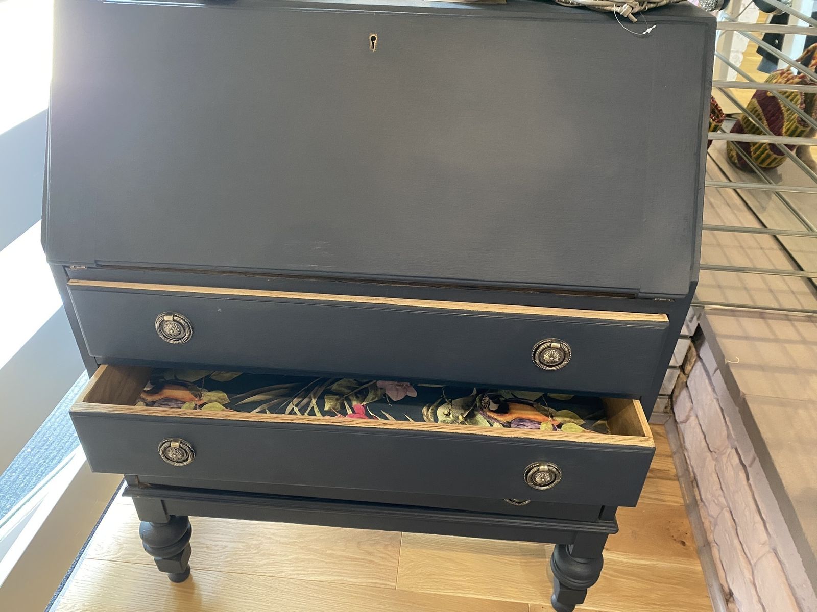 Blue Boutique Writing Desk, Mid 20th Century photo furniture