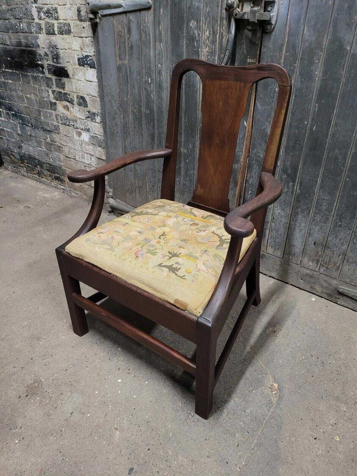 Antique 18th Century Early Georgian Elbow Chair Armchair photo 399.0